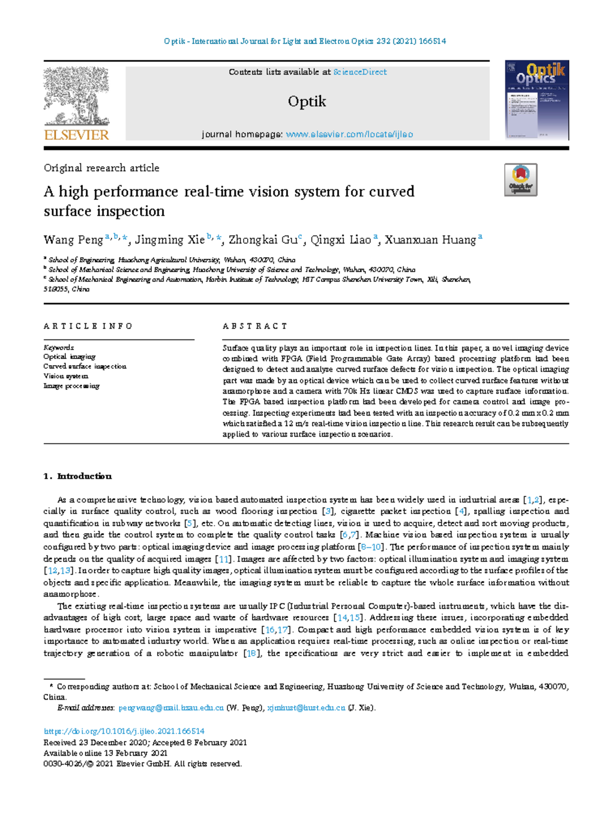 1-s2 - FORENSIC ENGINEERING - Optik - International Journal for Light ...