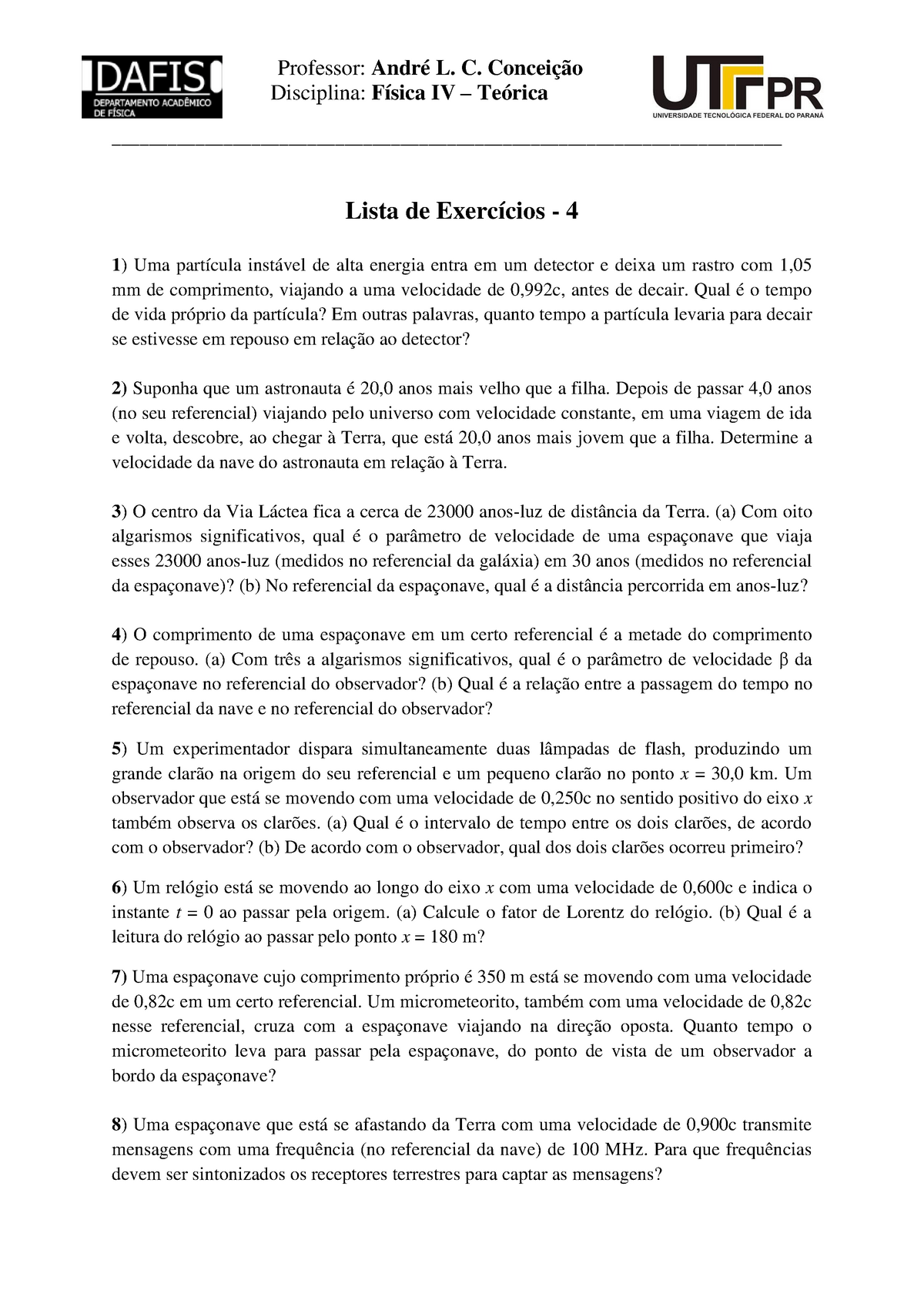 Lista de exercicios - LISTA DE EXERCÍCIOS Disciplina de Física Experimental  I 1) Quantos algarismos - Studocu