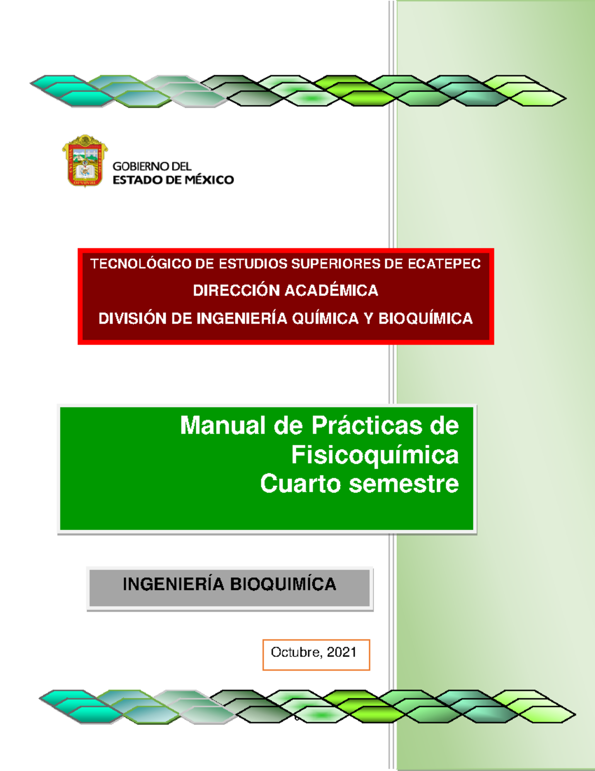 Manual De Practicas Intro Manual De Prácticas De Fisicoquímica