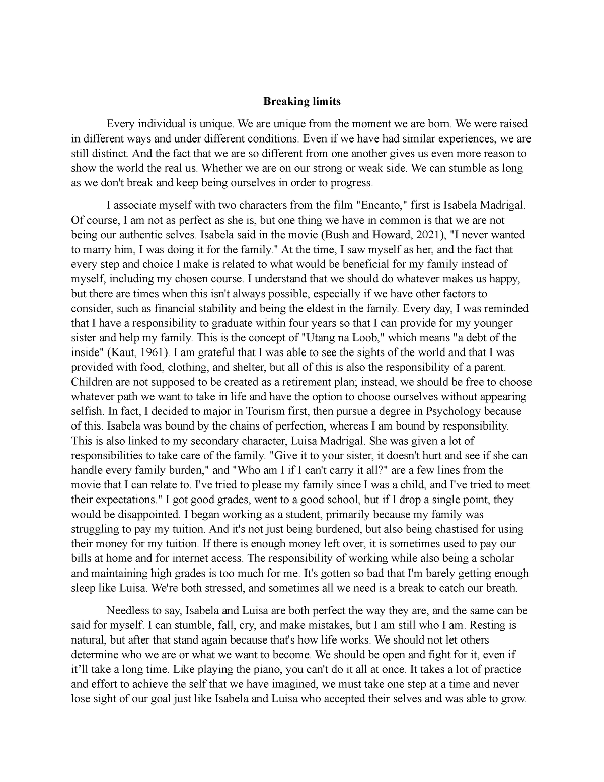 Fa2- Quick Speak - Essay - Breaking Limits Every Individual Is Unique 