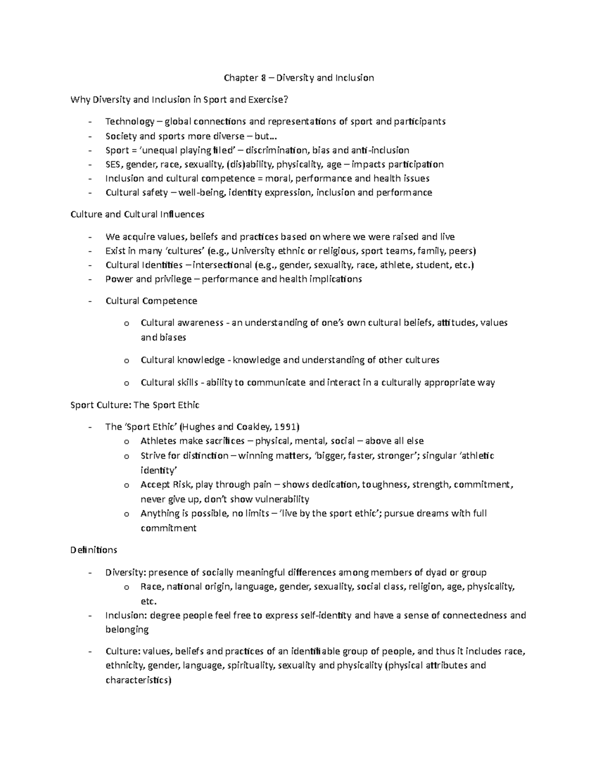 Chapter 8 - Diversity and Inclusion - Chapter 8 – Diversity and ...