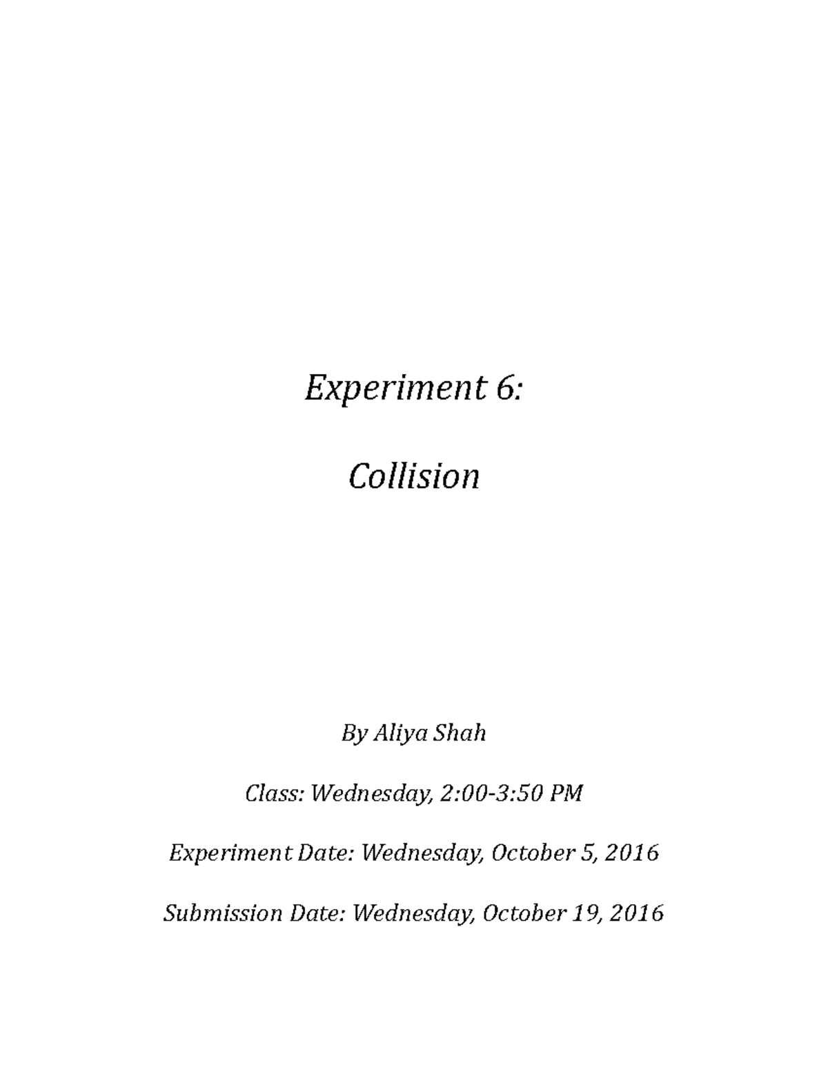 experiment 6 post lab questions