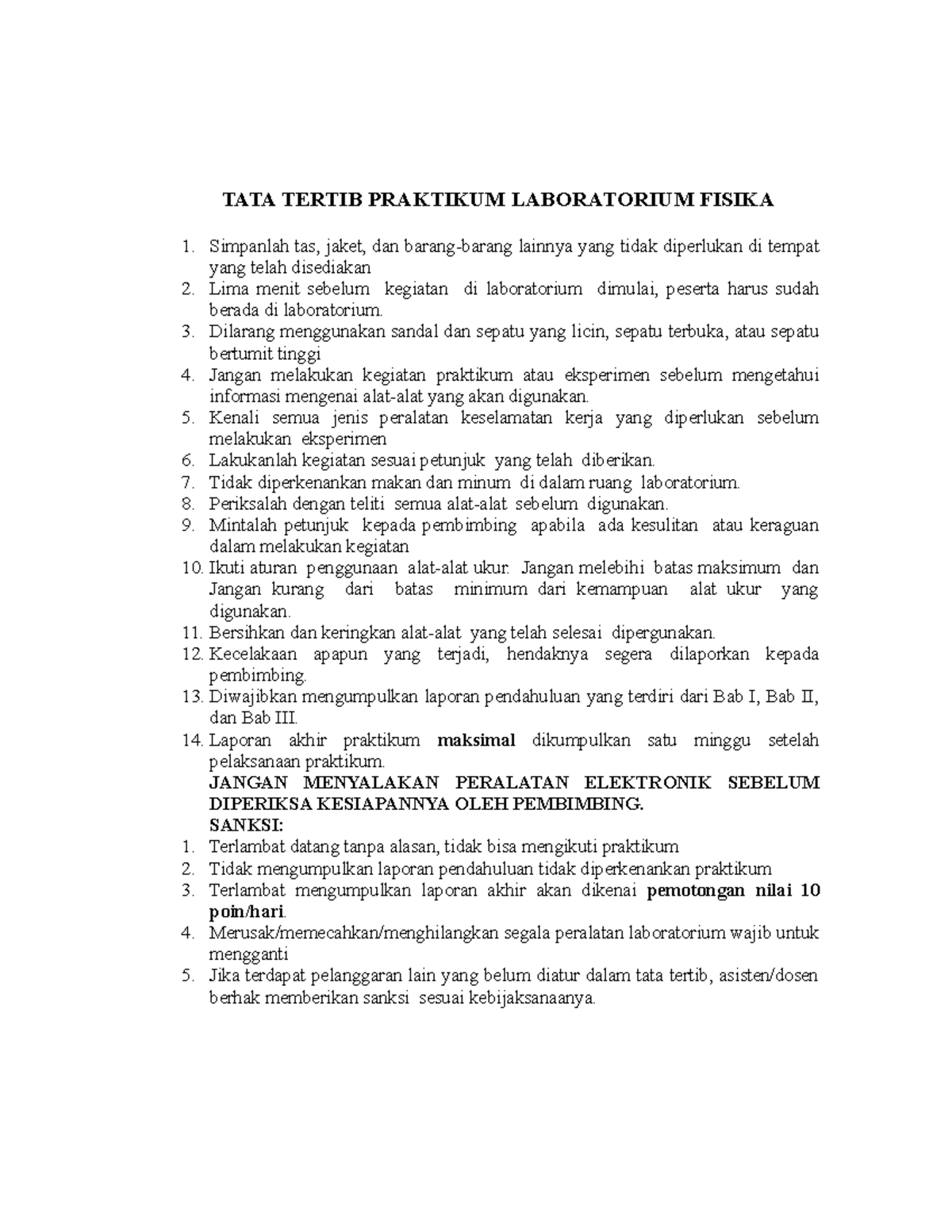 2022 Modul Praktikum Fisika Teknik Mesin - TATA TERTIB PRAKTIKUM ...