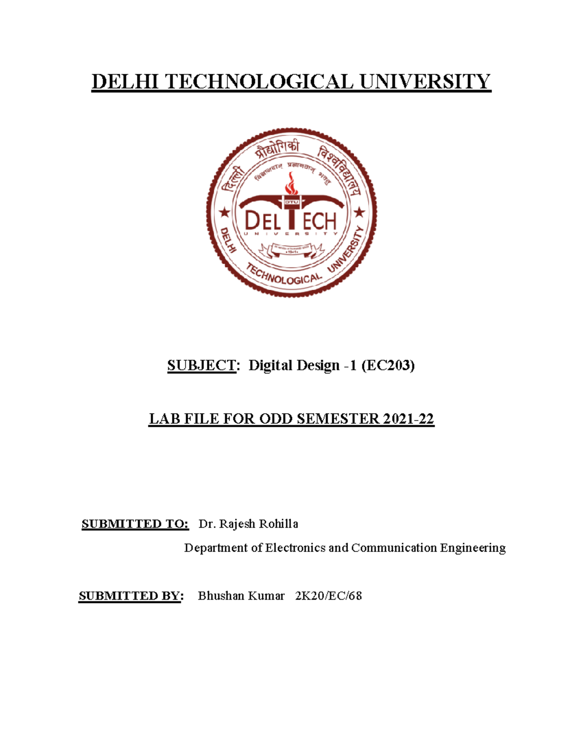 DD Lab File - Complete notes on practical file - DELHI TECHNOLOGICAL ...