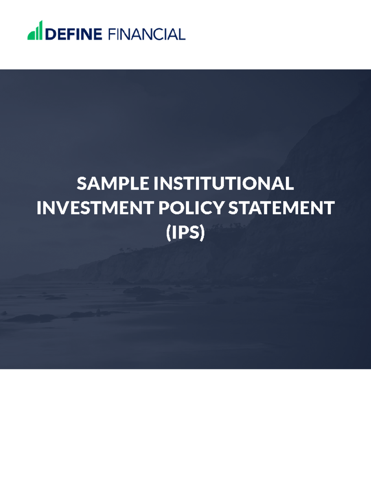 SampleInstitutionalIPS SAMPLE INSTITUTIONAL INVESTMENT POLICY
