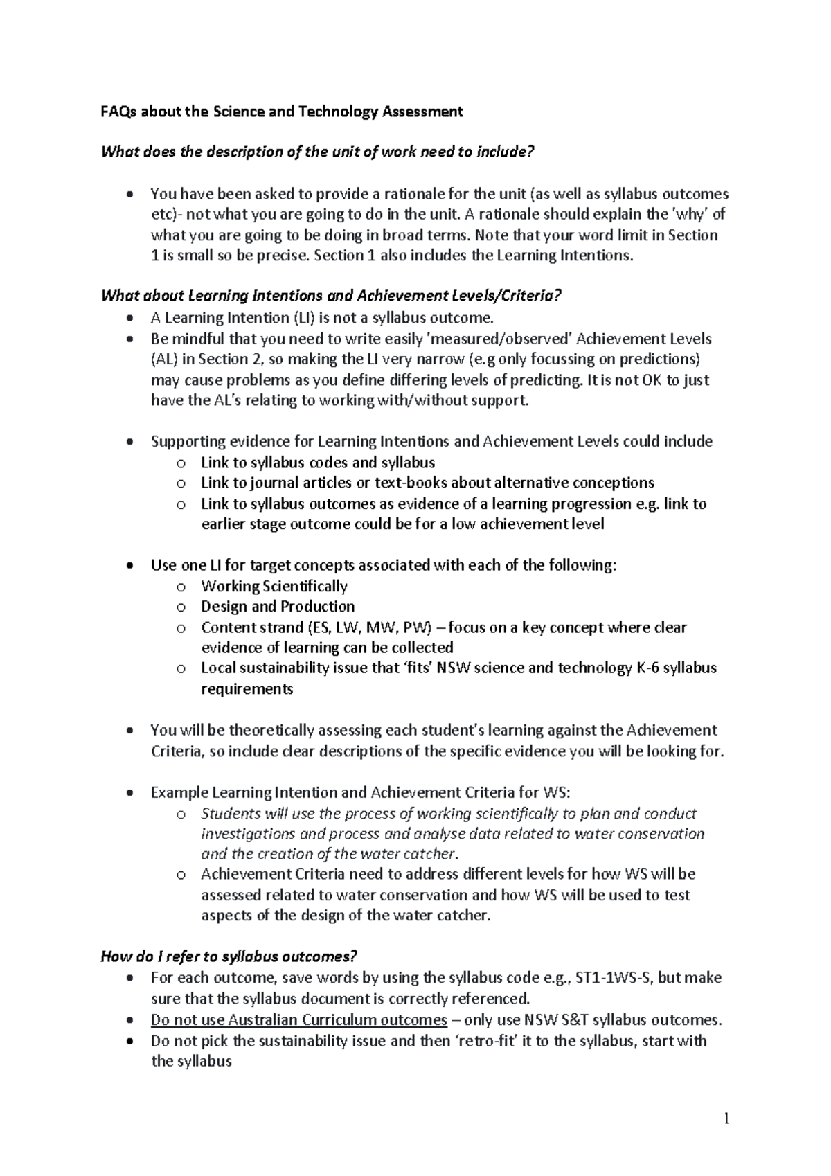 FAQs about Science and Technology Assessment - 1 FAQs about the Science ...