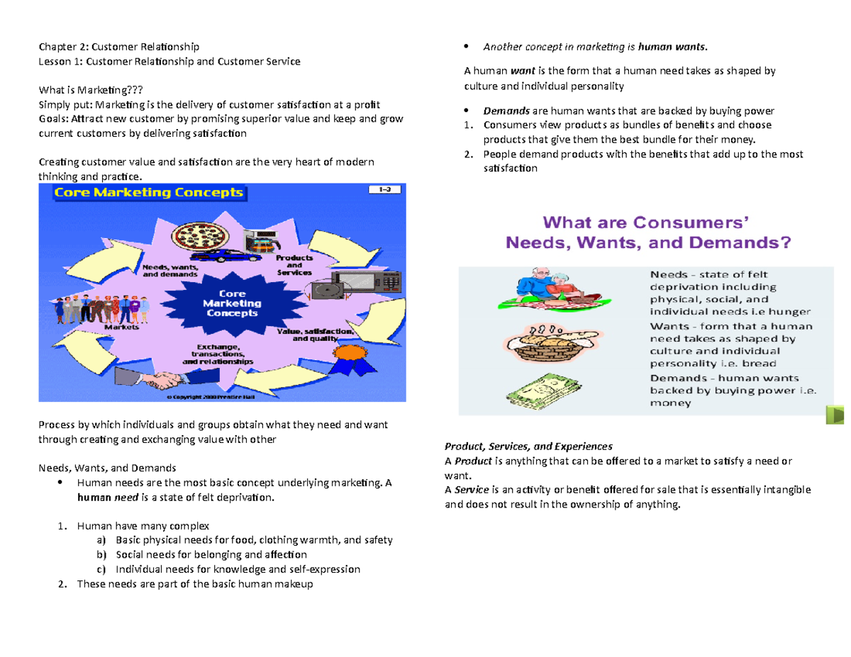 Chapter 2 Part 1 - Chapter 2: Customer Relationship Lesson 1: Customer ...