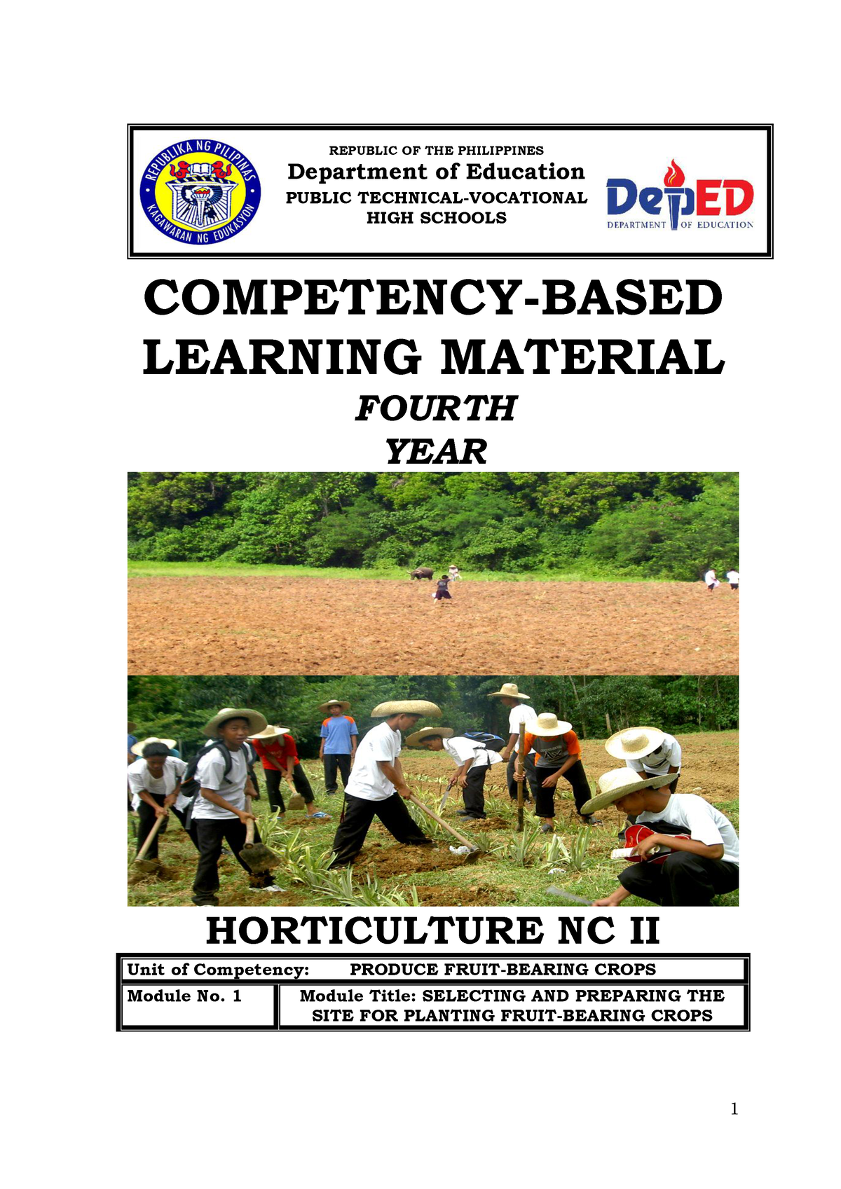 Horticultutre Y4 - LEARNING MODULES - COMPETENCY-BASED LEARNING ...