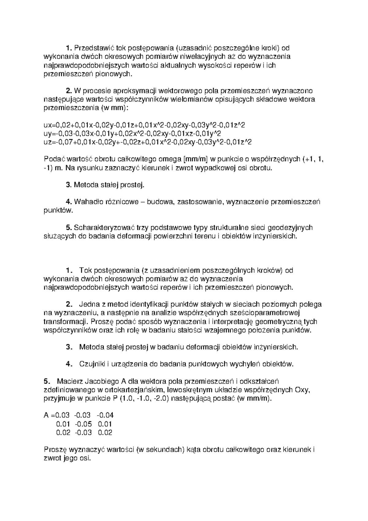 Exam 7 January 2018, Questions And Answers - 1. Przedstawić Tok ...