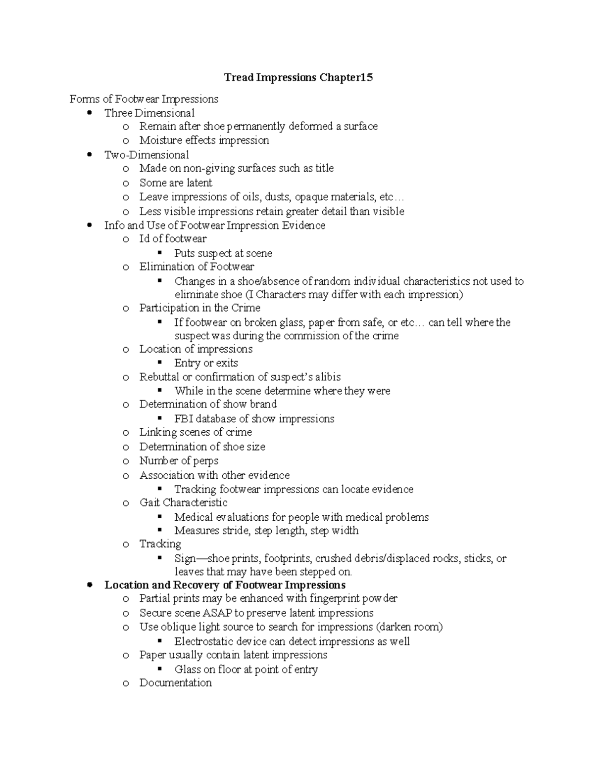 Tread Impressions Chapter 15 - Tread Impressions Chapter Forms of ...