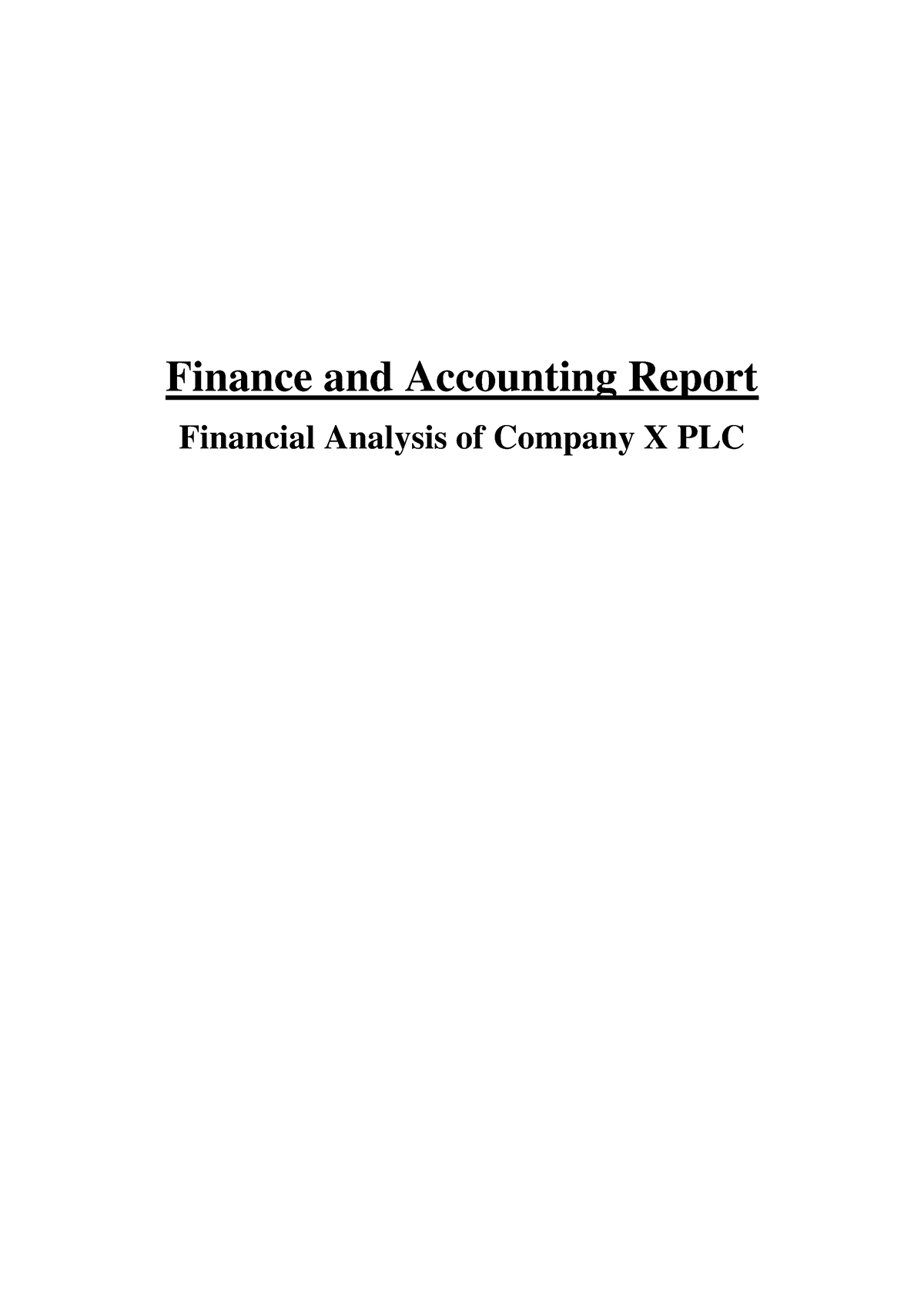 contoh assignment financial report