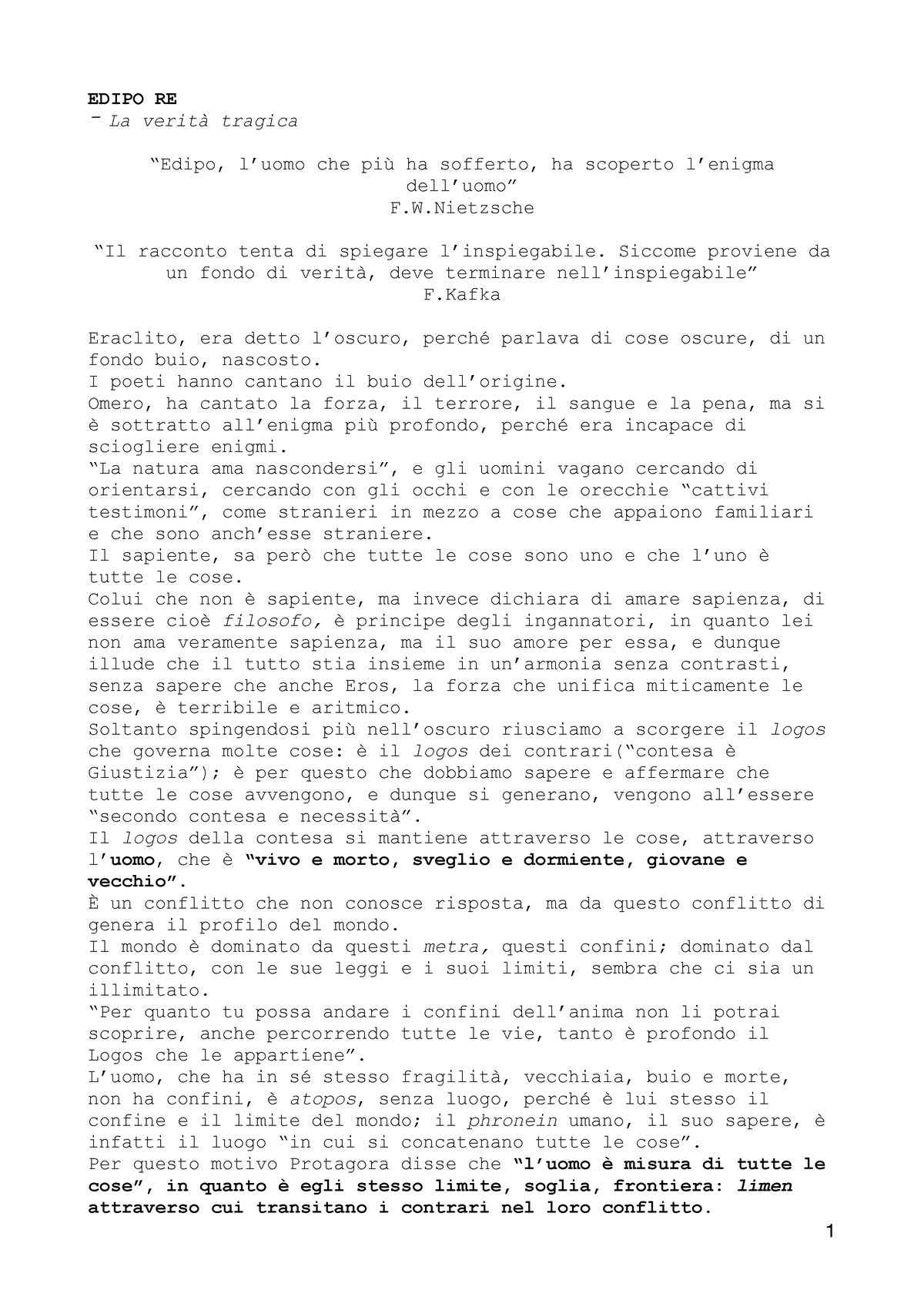 Edipo RE - EDIPO RE - La Verità Tragica “Edipo, L’uomo Che Più Ha ...