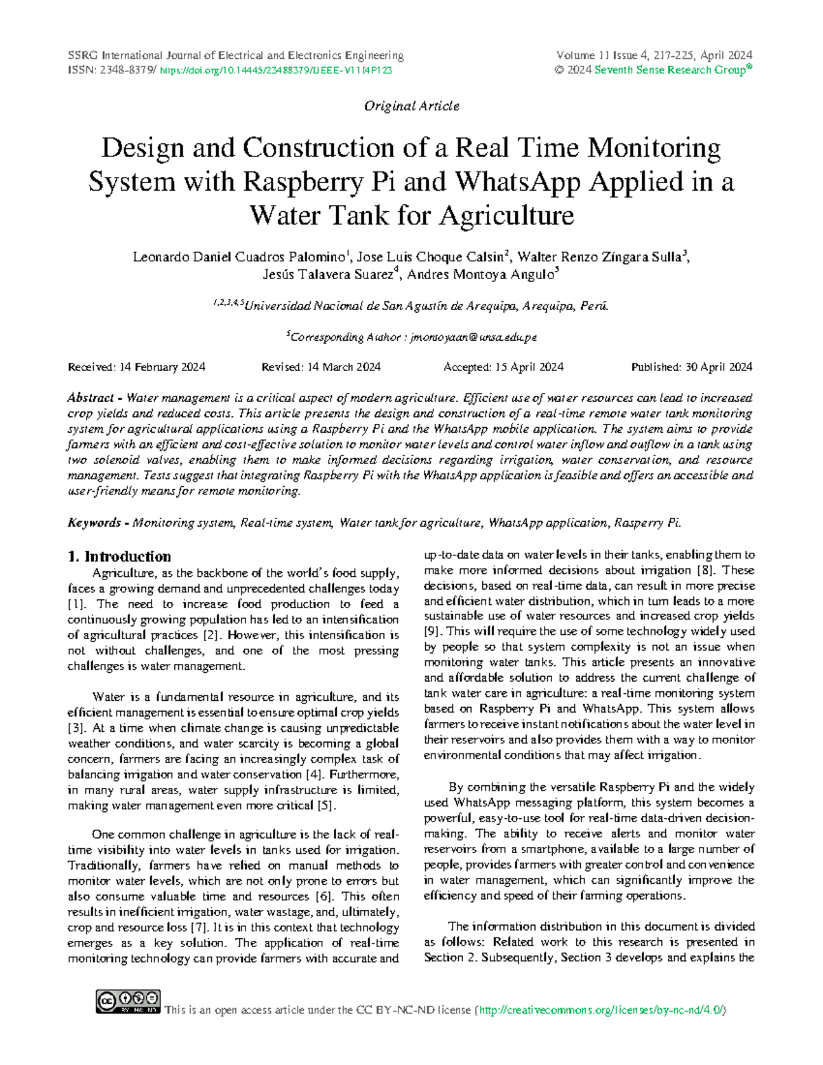Design and Construction of a Real Time Monitoring - SSRG International ...