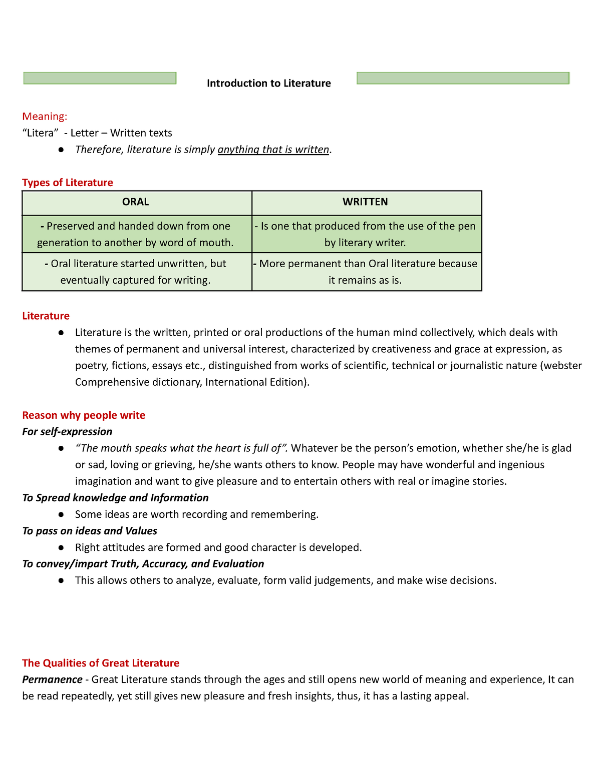 Litera Meaning In Literature