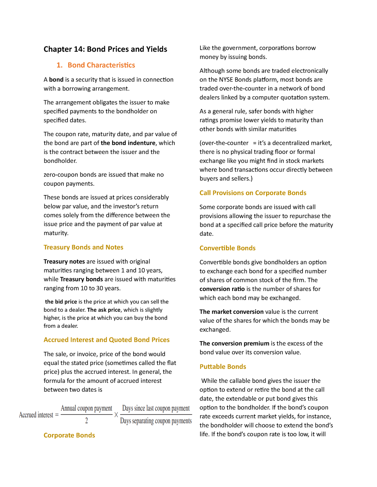 Chapter 14: Bond Prices And Yields - Chapter 14: Bond Prices And Yields ...