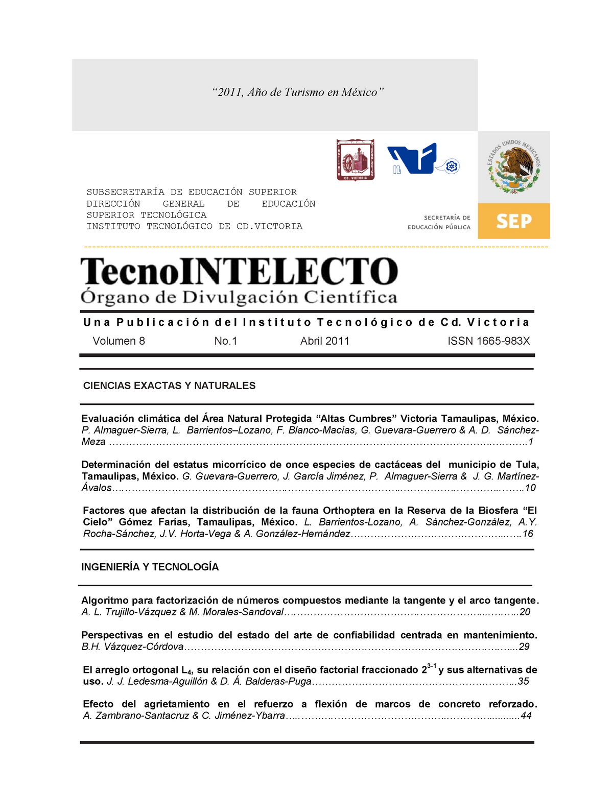 Tecno Intelecto Final Vol 8 No 1 Julio 19 11 Studocu