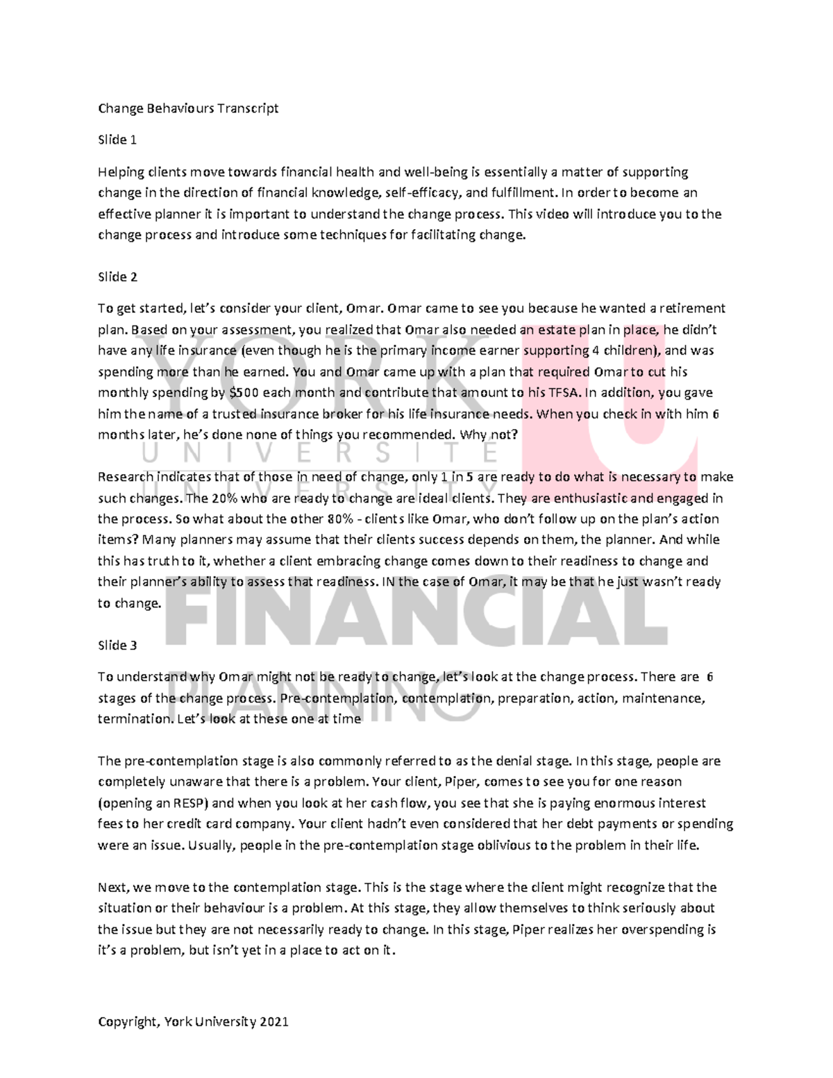 Week11-Change behaviours transcript - Change Behaviours Transcript ...