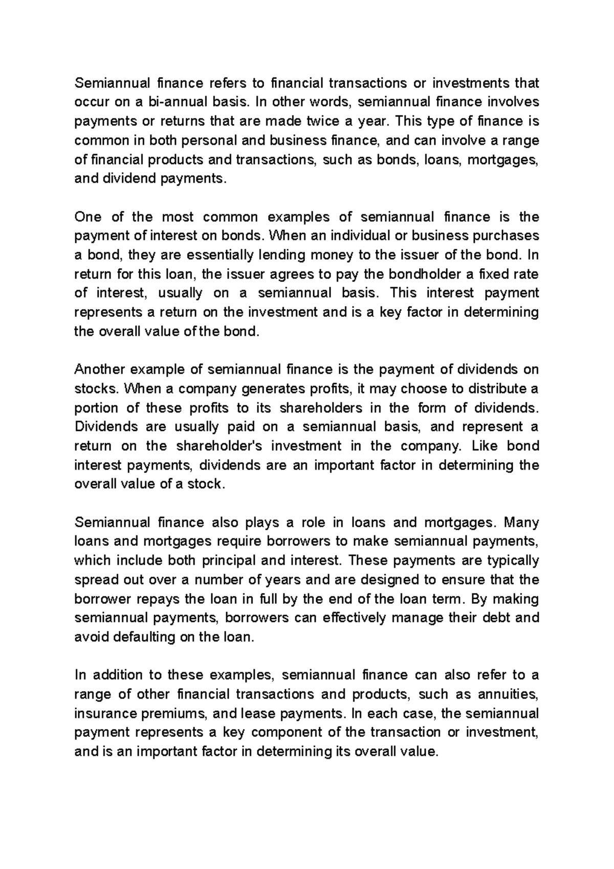 Semiannual Finance: Managing Cash Flow and Investments - Studocu