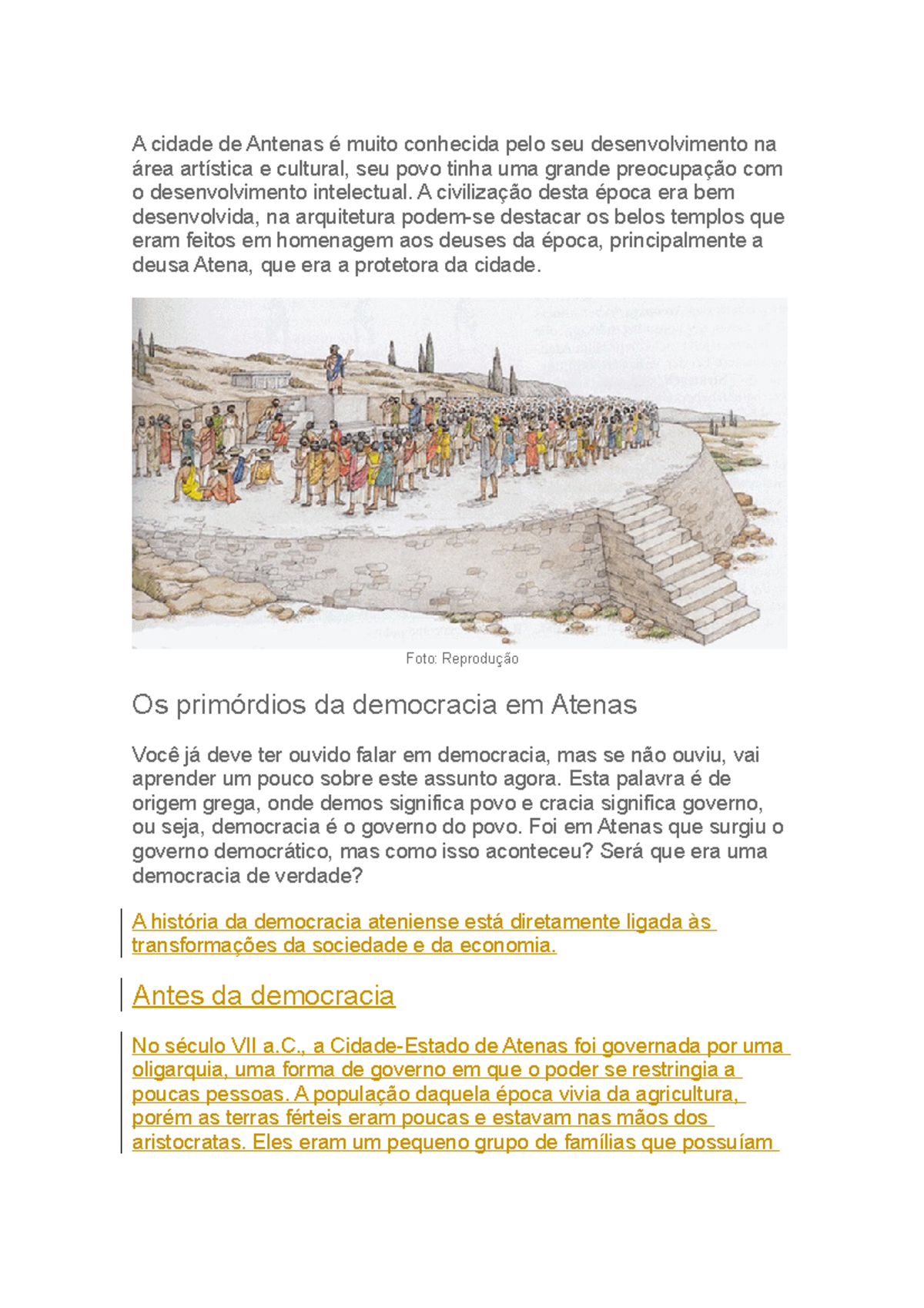 Reflexões e adaptações sobre a democracia ateniense - A cidade de ...