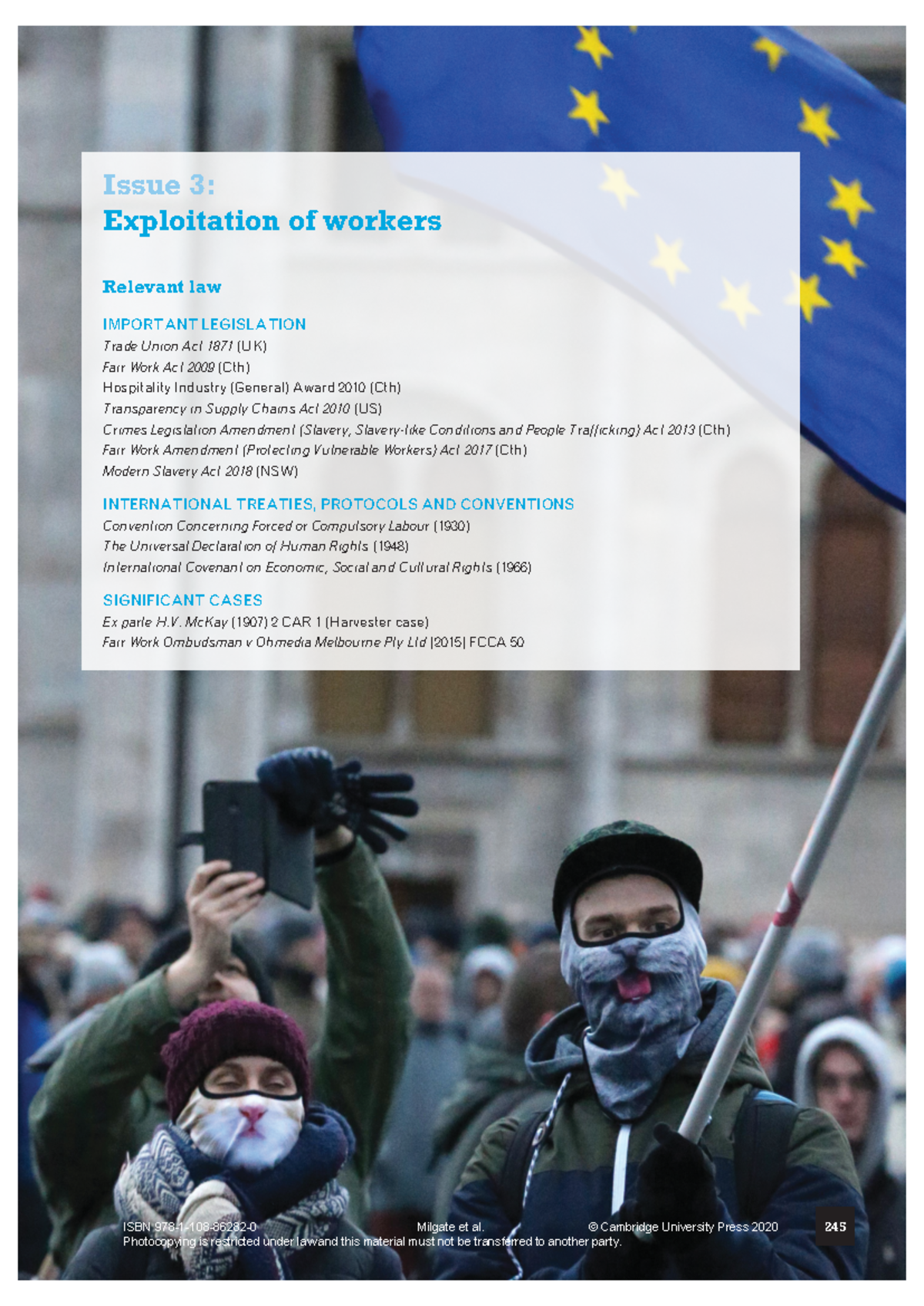 Exploitation of Workers - Issue 3: Exploitation of workers Relevant law ...