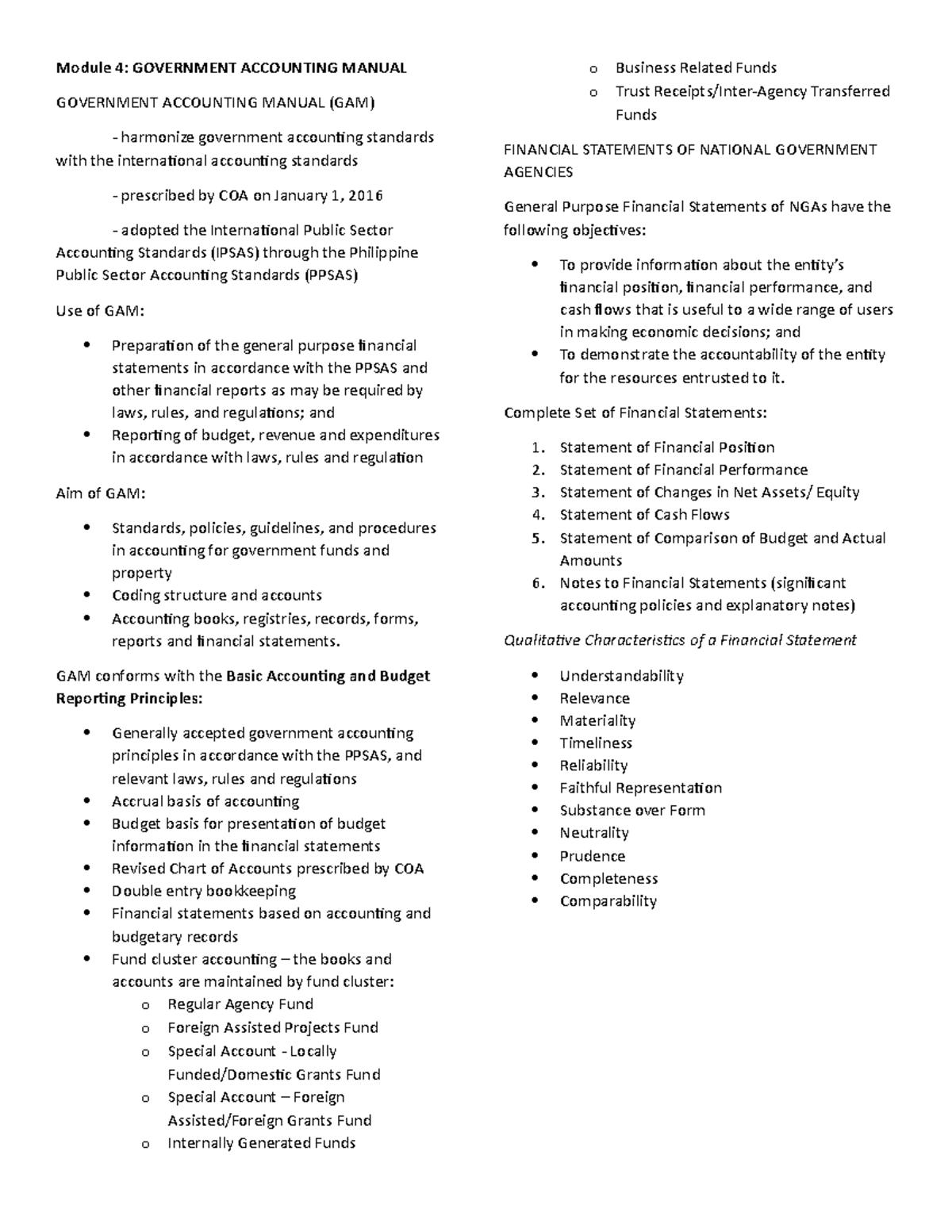 GOVT Accounting Module 4 - Module 4: GOVERNMENT ACCOUNTING MANUAL ...