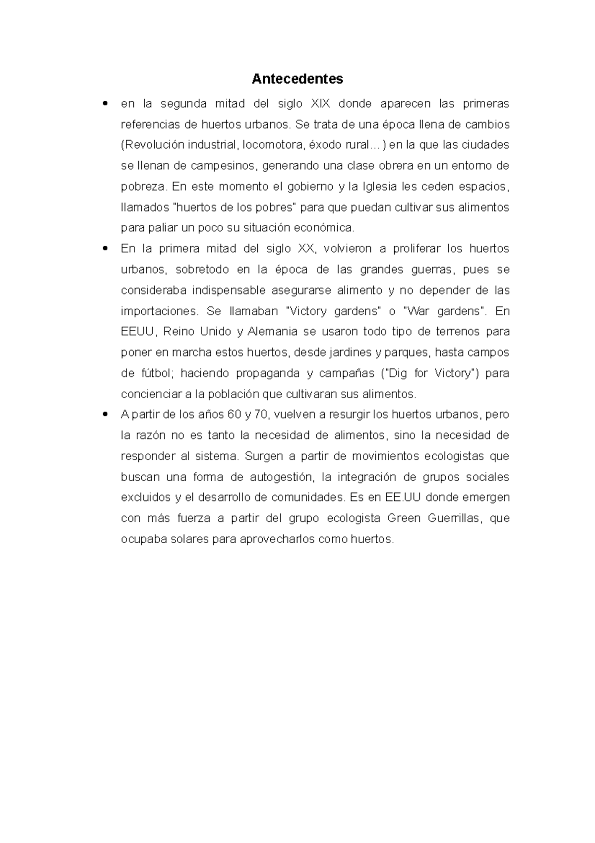 Marco teorico - dfdfdfd - Antecedentes en la segunda mitad del siglo ...