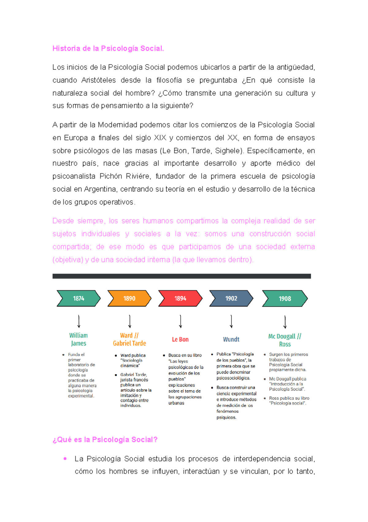 Resumen De Psicología Social, Primer Parcial - Historia De La ...