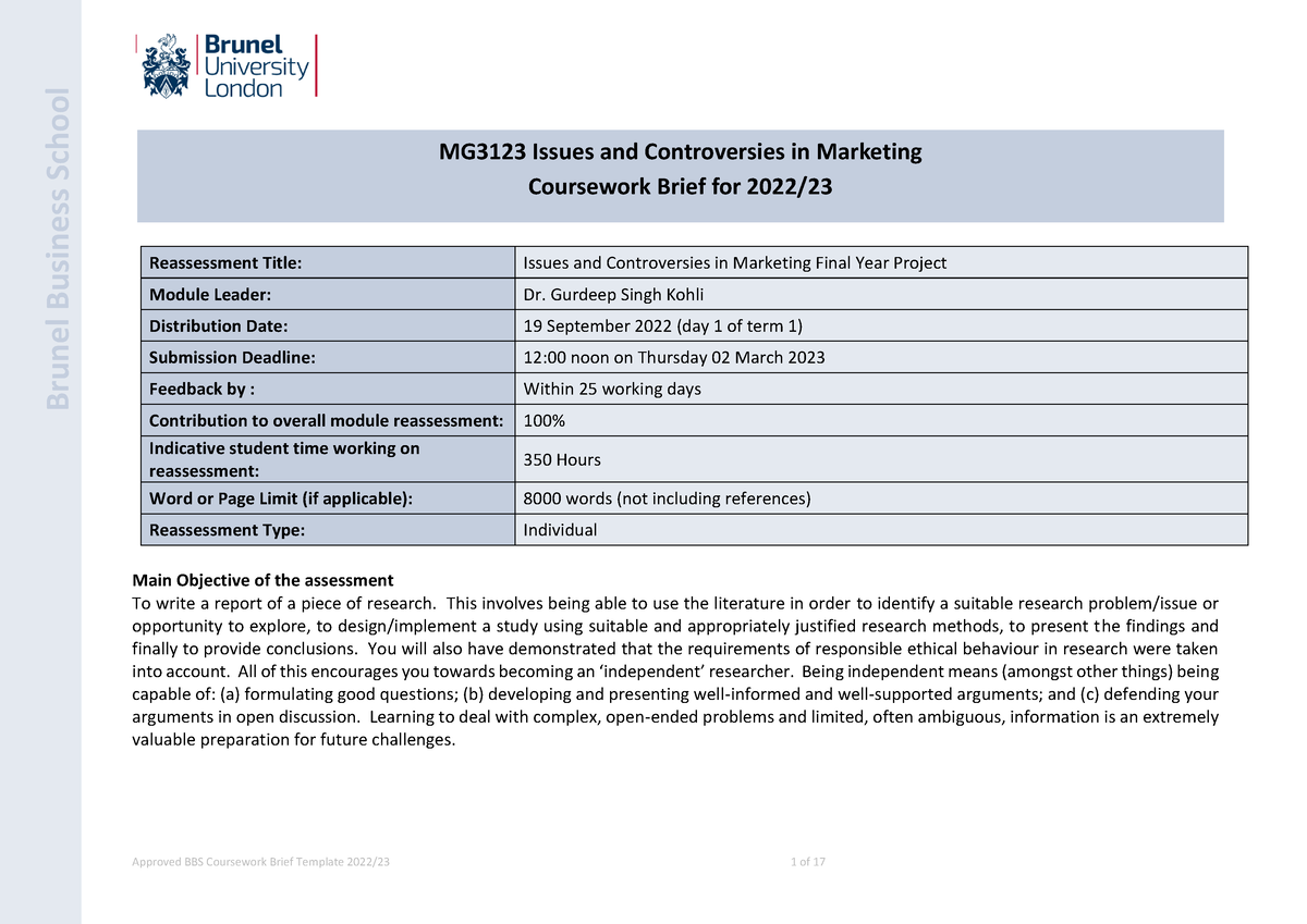 art coursework brief 2022