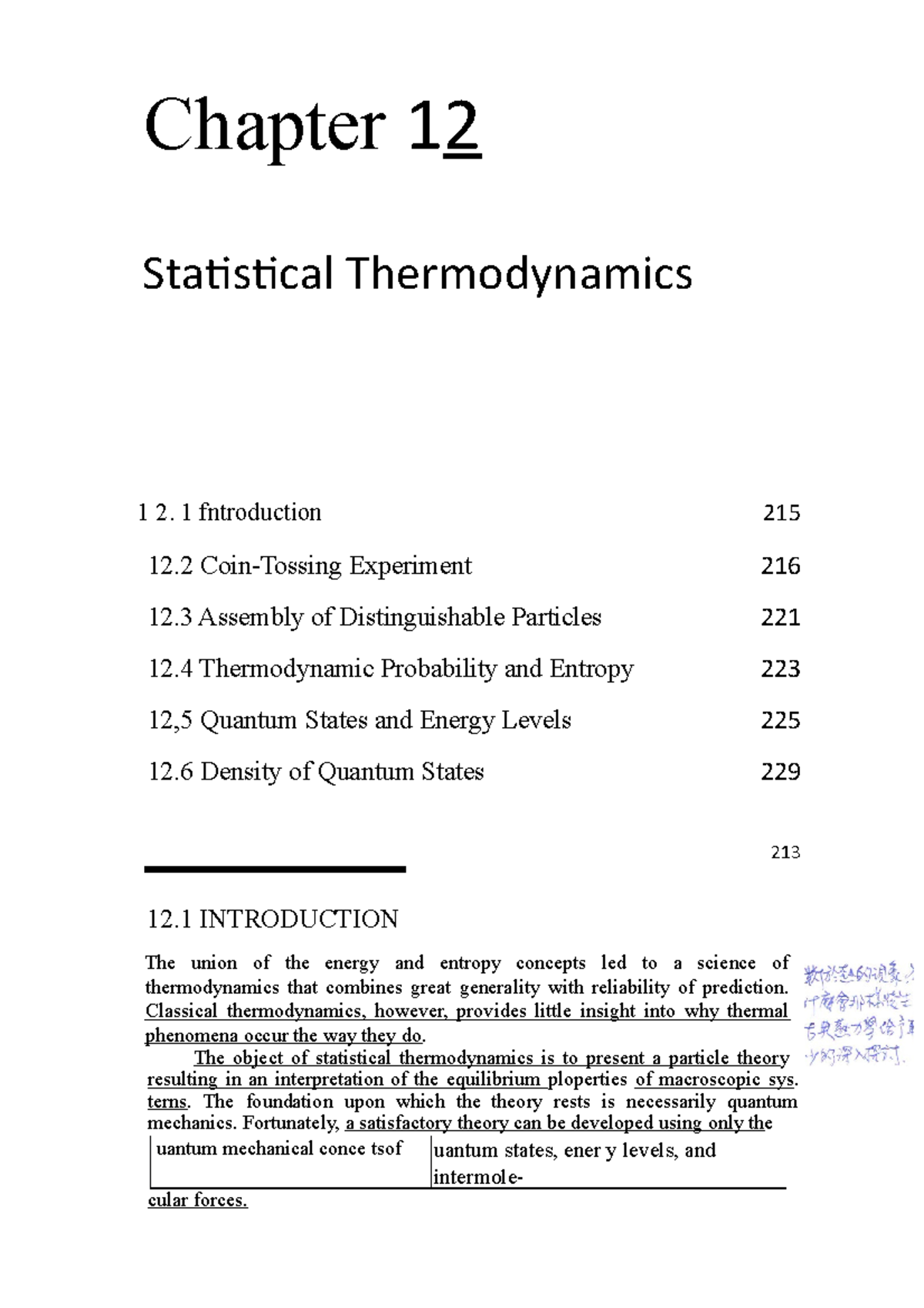 統計物理 Chapter 12 - Lecture Notes 13 - Chapter 12 Statistical ...