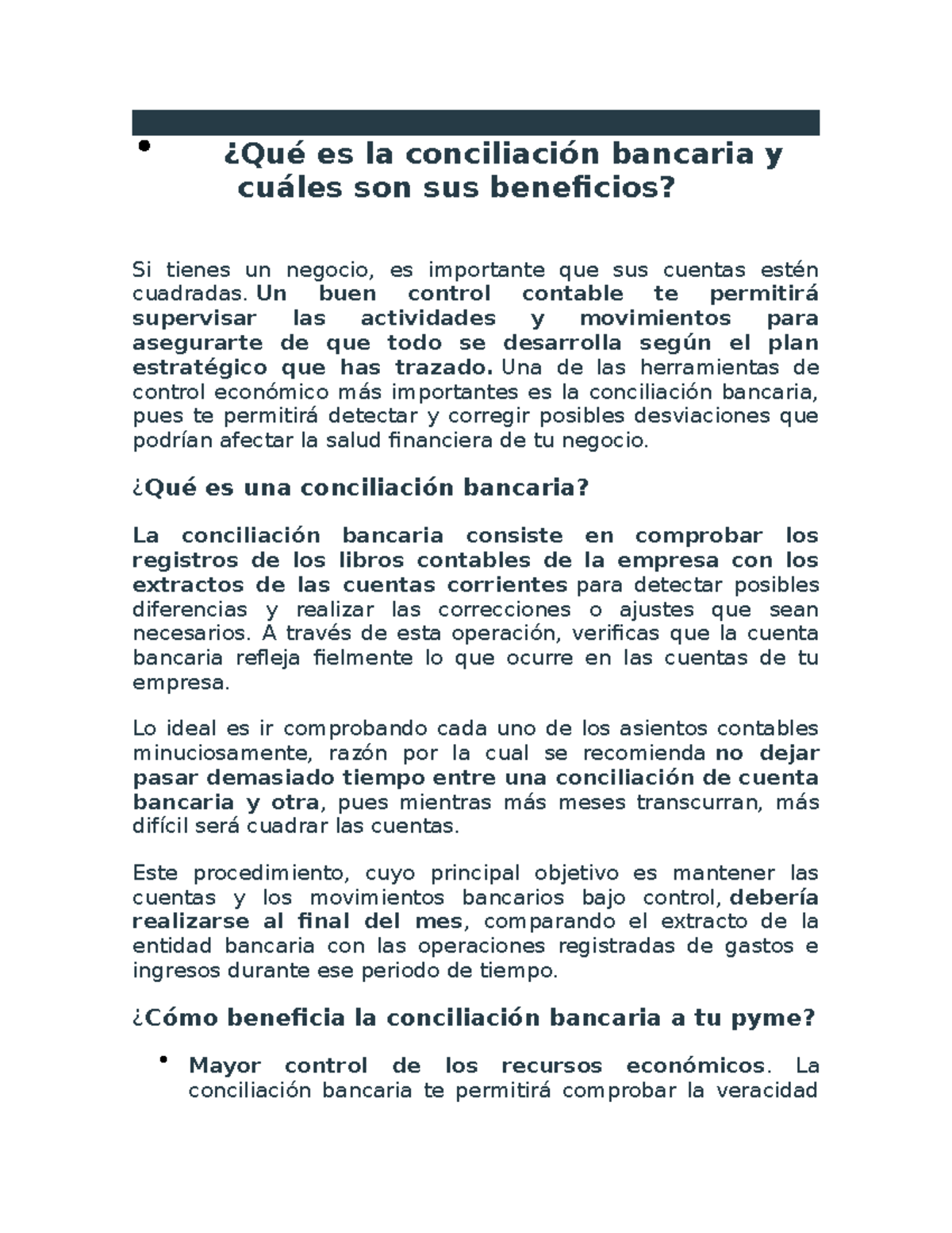 Conciliación Bancaria (3) (Recuperado Automáticamente) - ¿Qué Es La ...