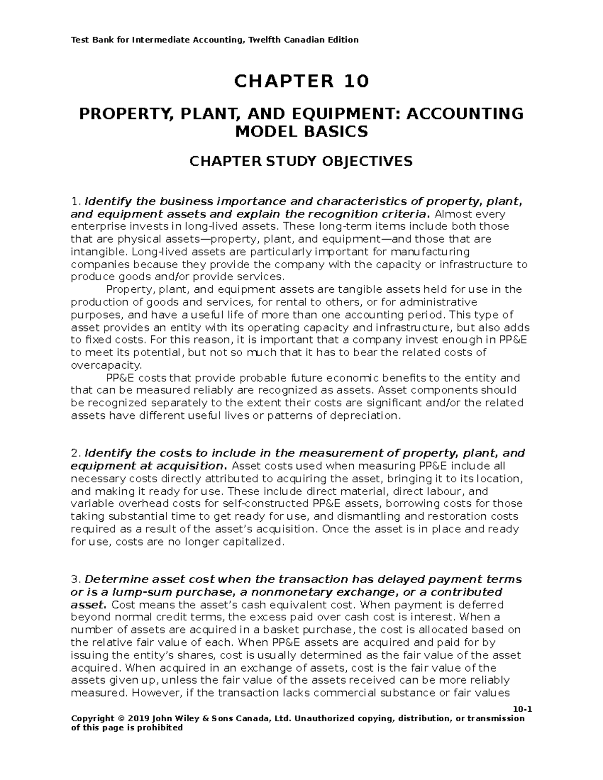 Ch10 Financial Accounting II CHAPTER 10 PROPERTY, PLANT, AND