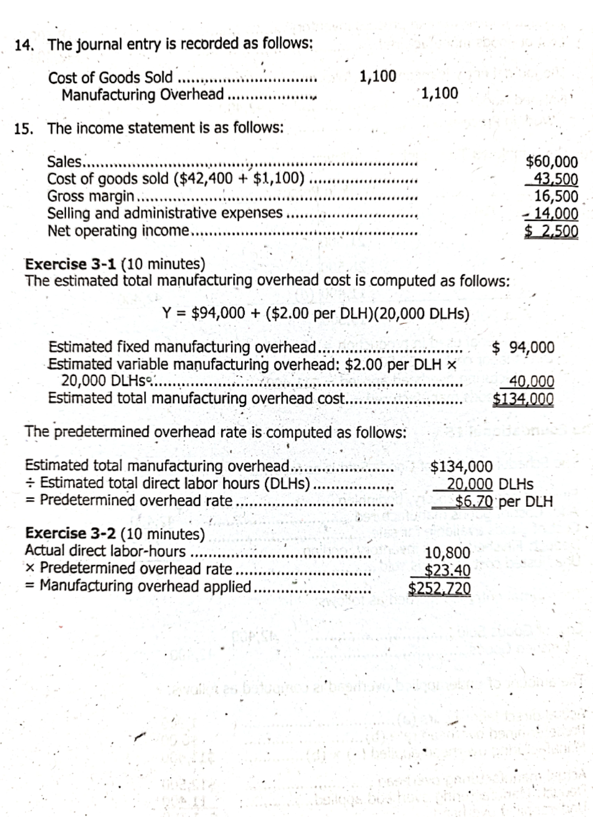 Managerial Accounting Solution (Chapter 3) - Studocu