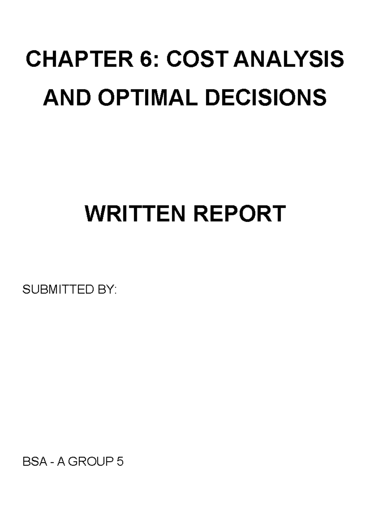 cost-analysis-and-optimal-decisions-chapter-6-cost-analysis-and