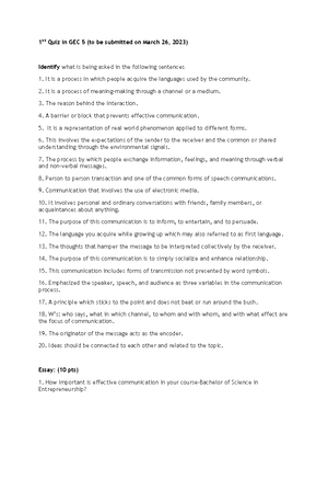 TCW - notes discussion - ANDREI PAUL C. MABATAN BSA 2 What are your ...