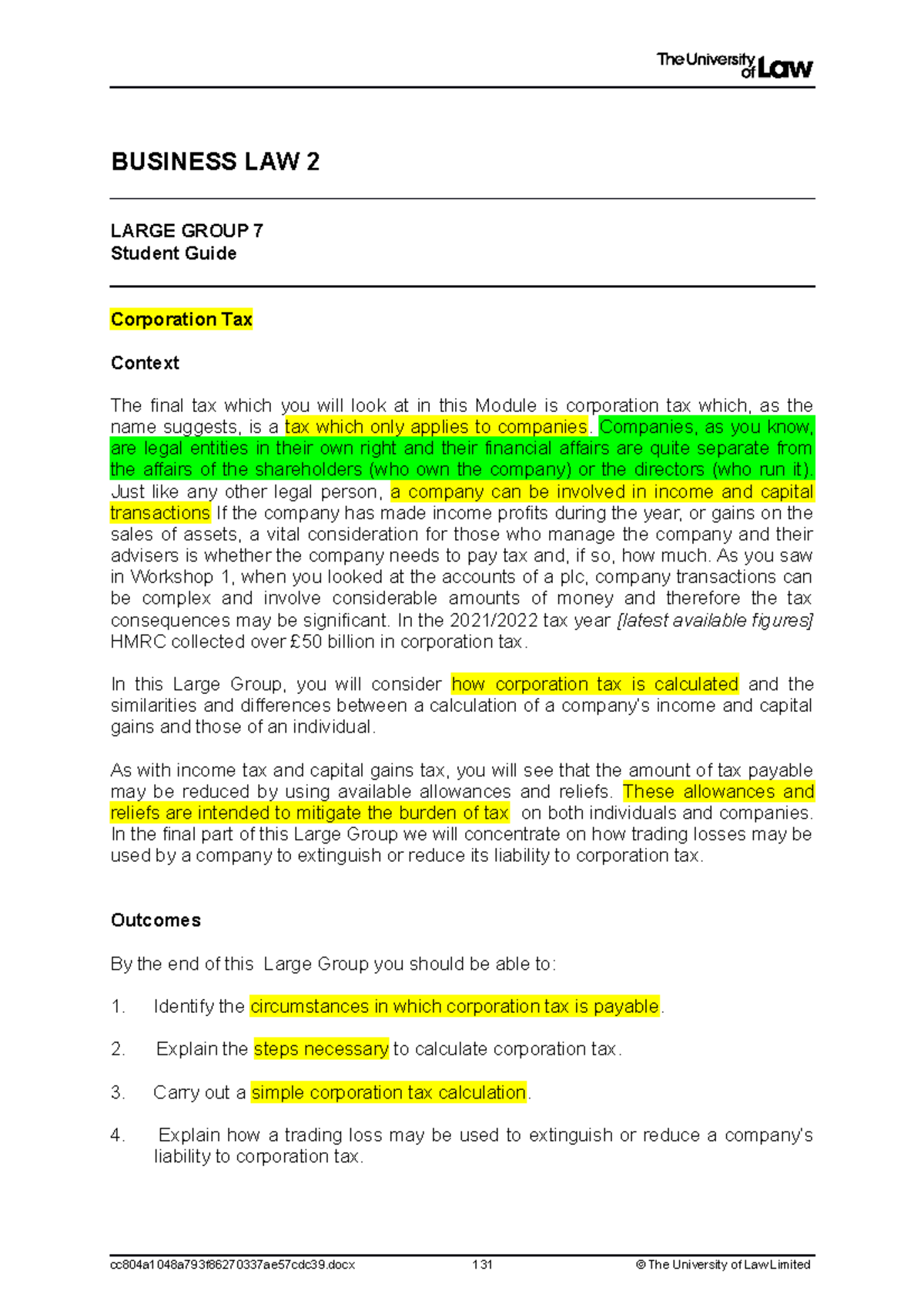 BL LG7 - Notes - BUSINESS LAW 2 LARGE GROUP 7 Student Guide Corporation ...