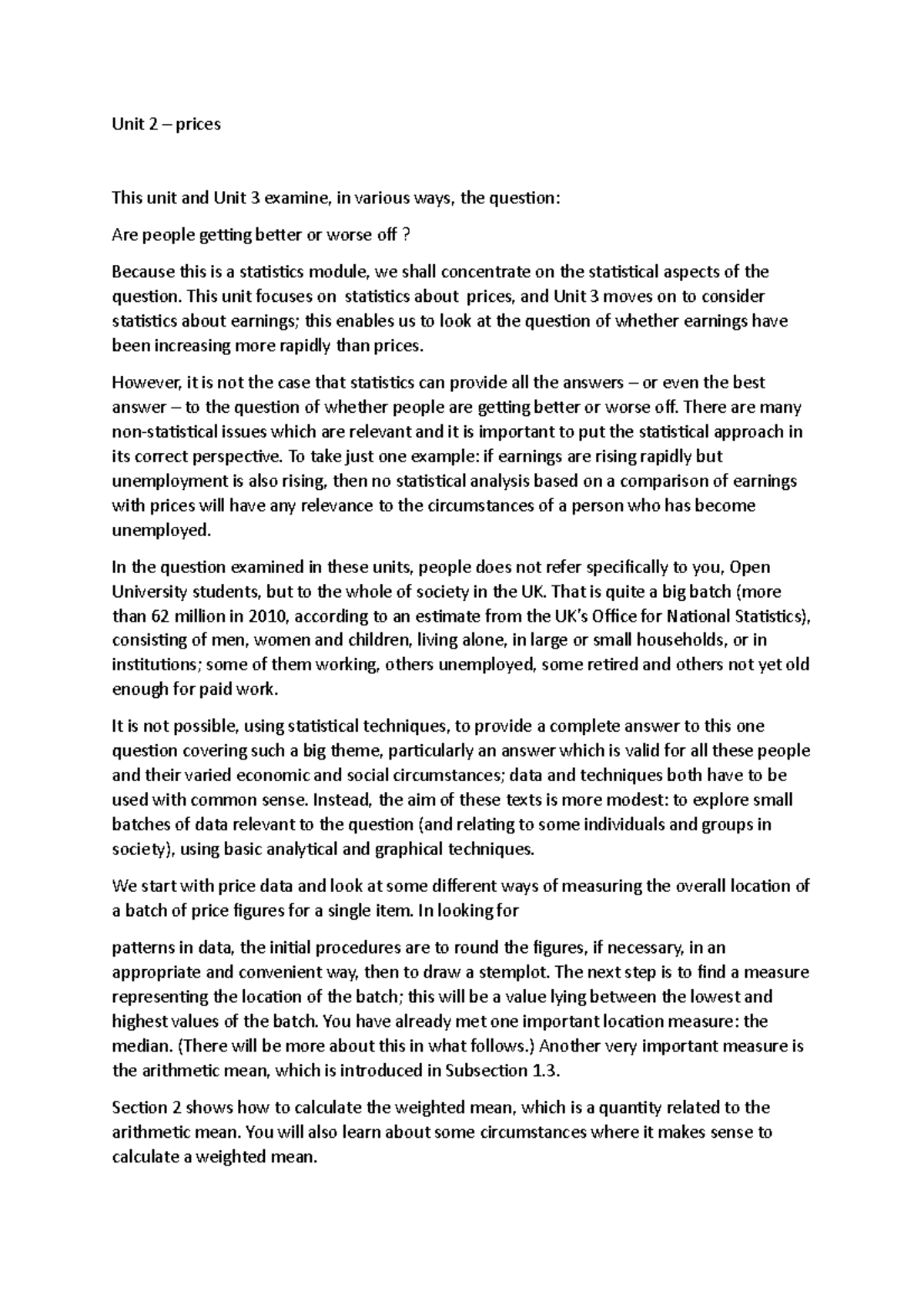 Unit 2 - part 1 - in depth notes on the topics and units covered in the ...