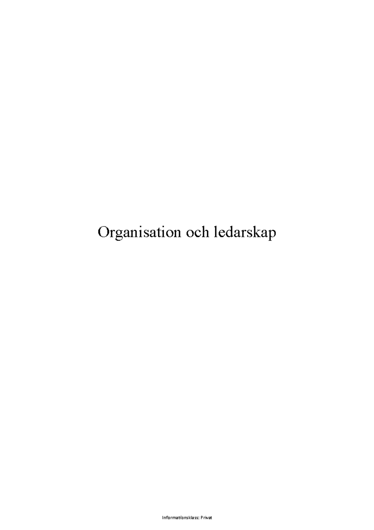 Organisation Och Ledarskap - Organisation Och Ledarskap ...