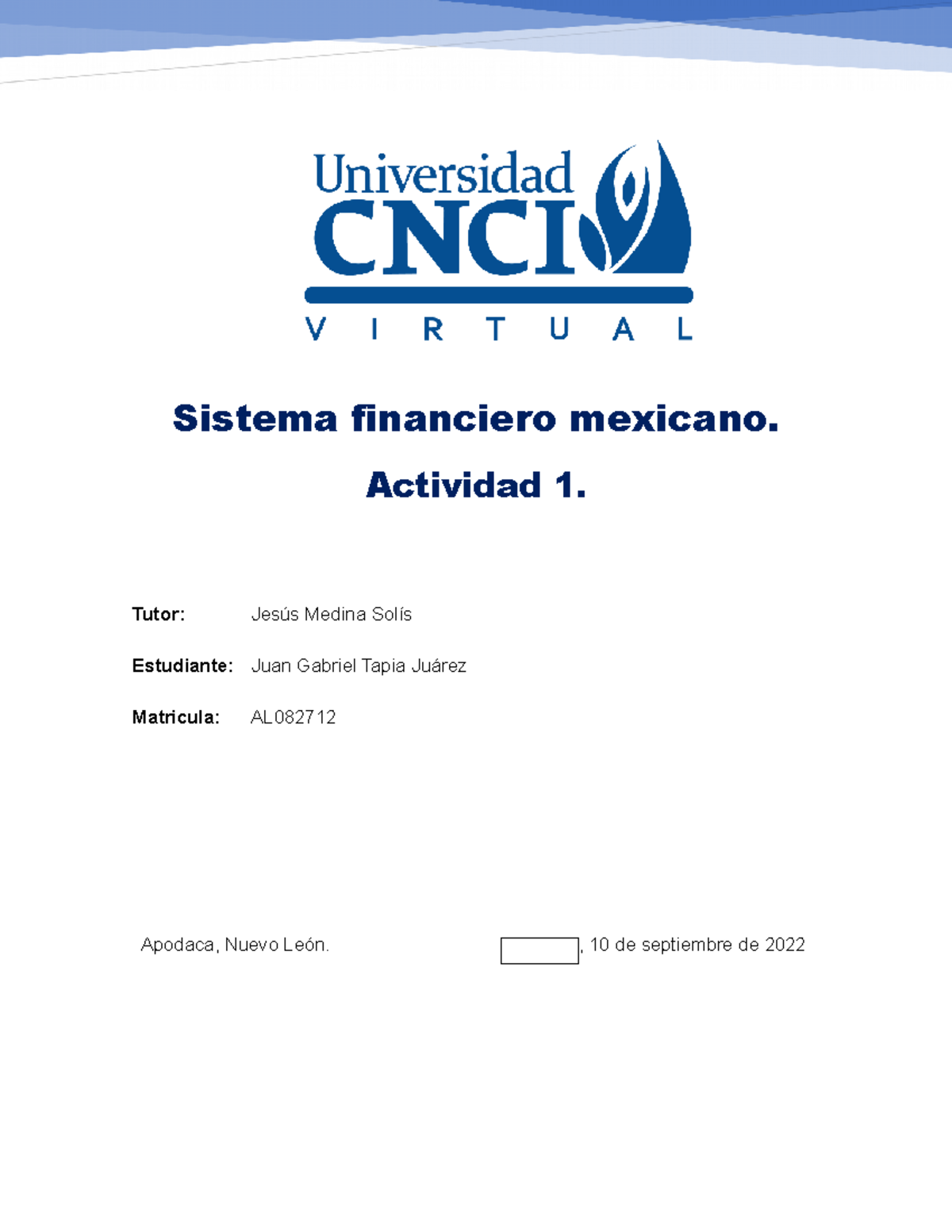 Actividad 1 Sistema Financiero Mexicano - Sistema Financiero Mexicano ...