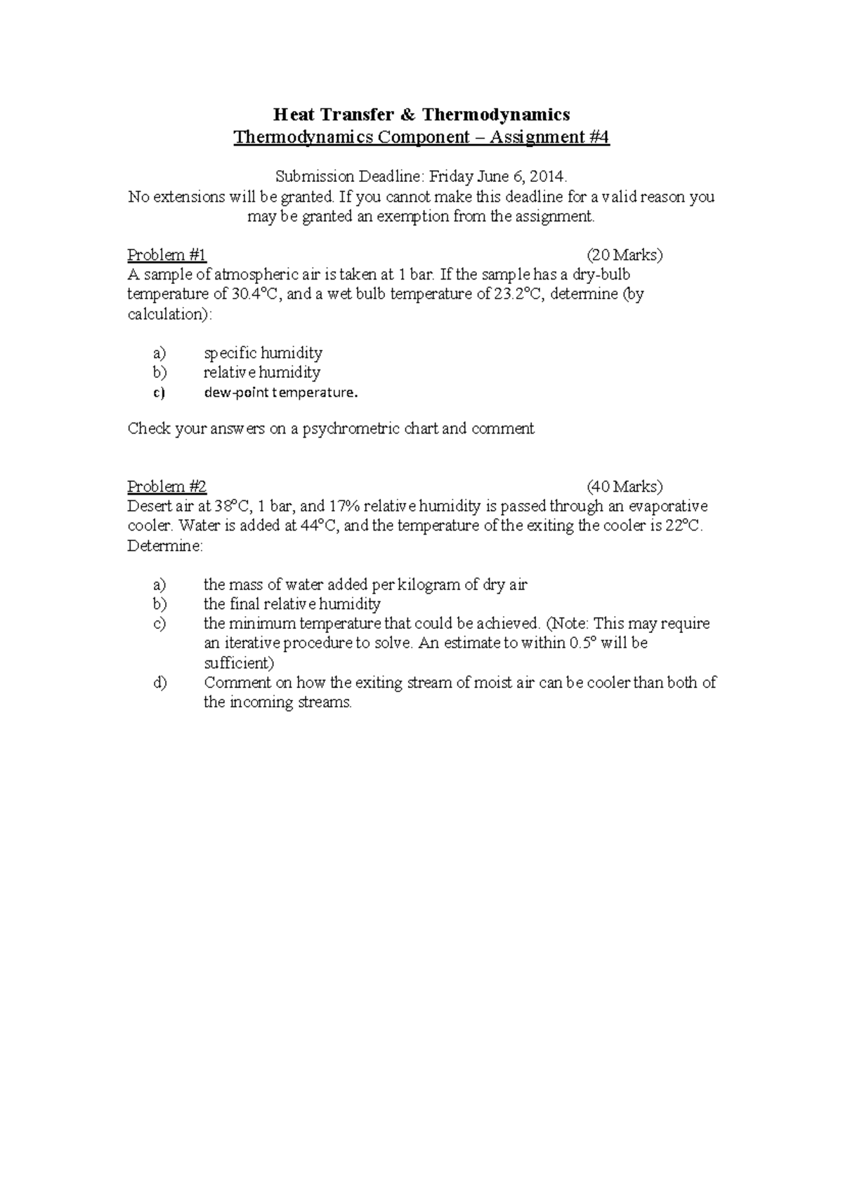 Thermodynamics II-A4-2014 - Heat Transfer & Thermodynamics ...