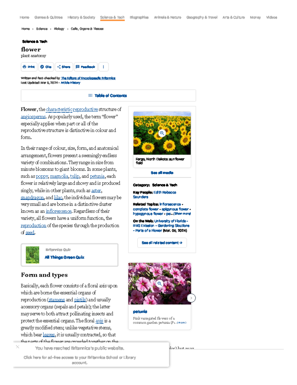 Introduction flowers - Home Games & Quizzes History & Society Science ...