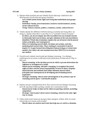 Spring 2023 Medical Ethics Final Exam Review Sheet - Final Exam Review ...