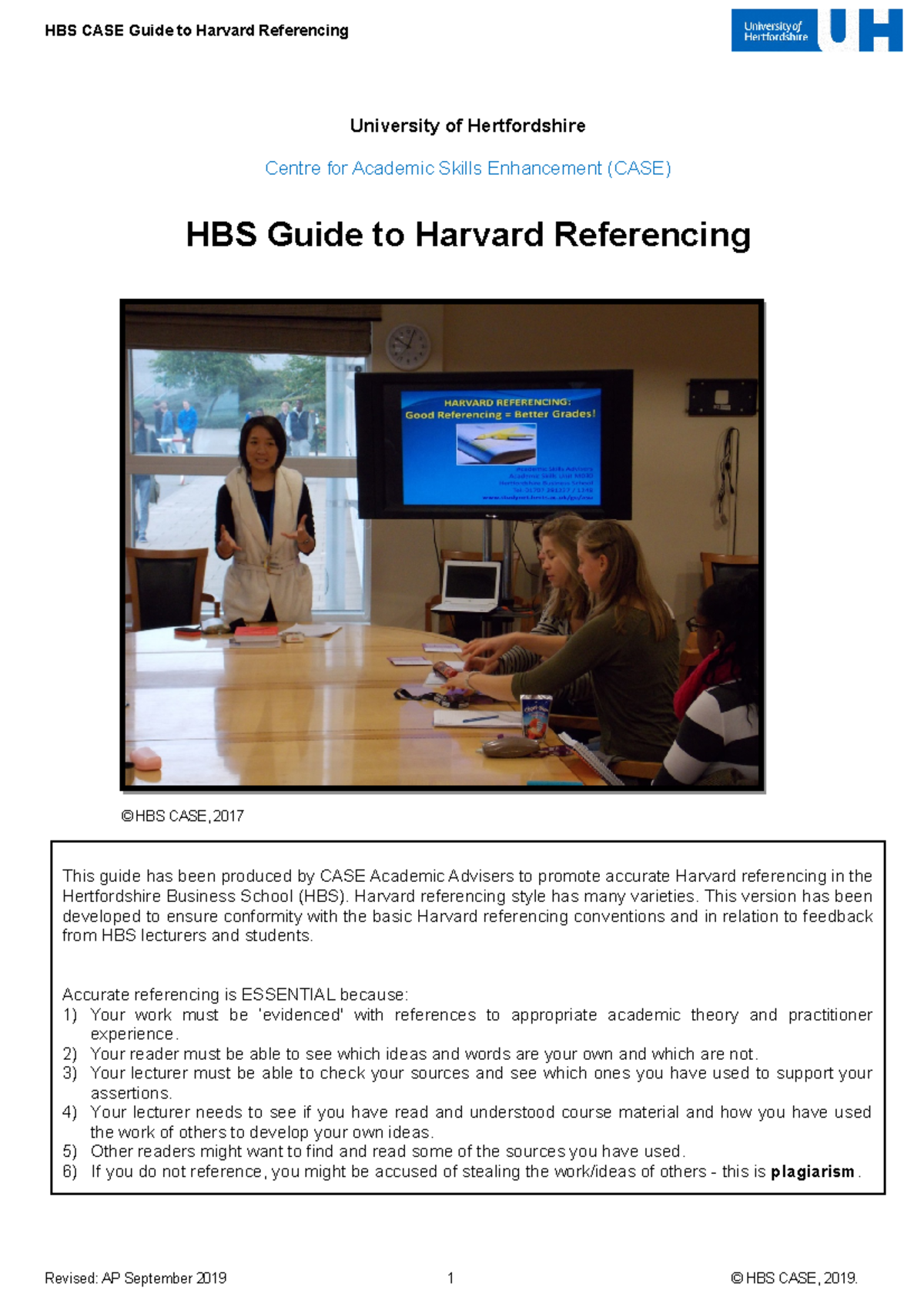 harvard referencing case study