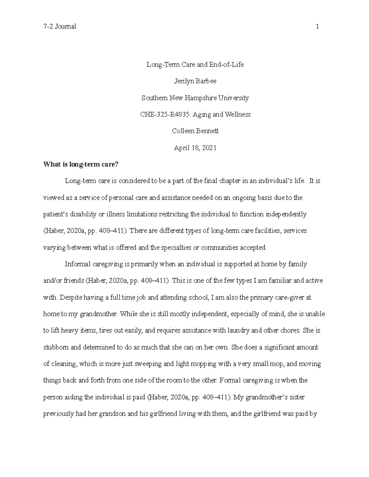 end of life research paper