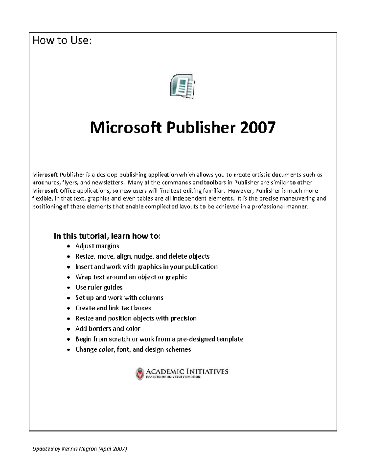 Microsoft Publisher Copy Updated By Kennis Negron April How To Use Microsoft