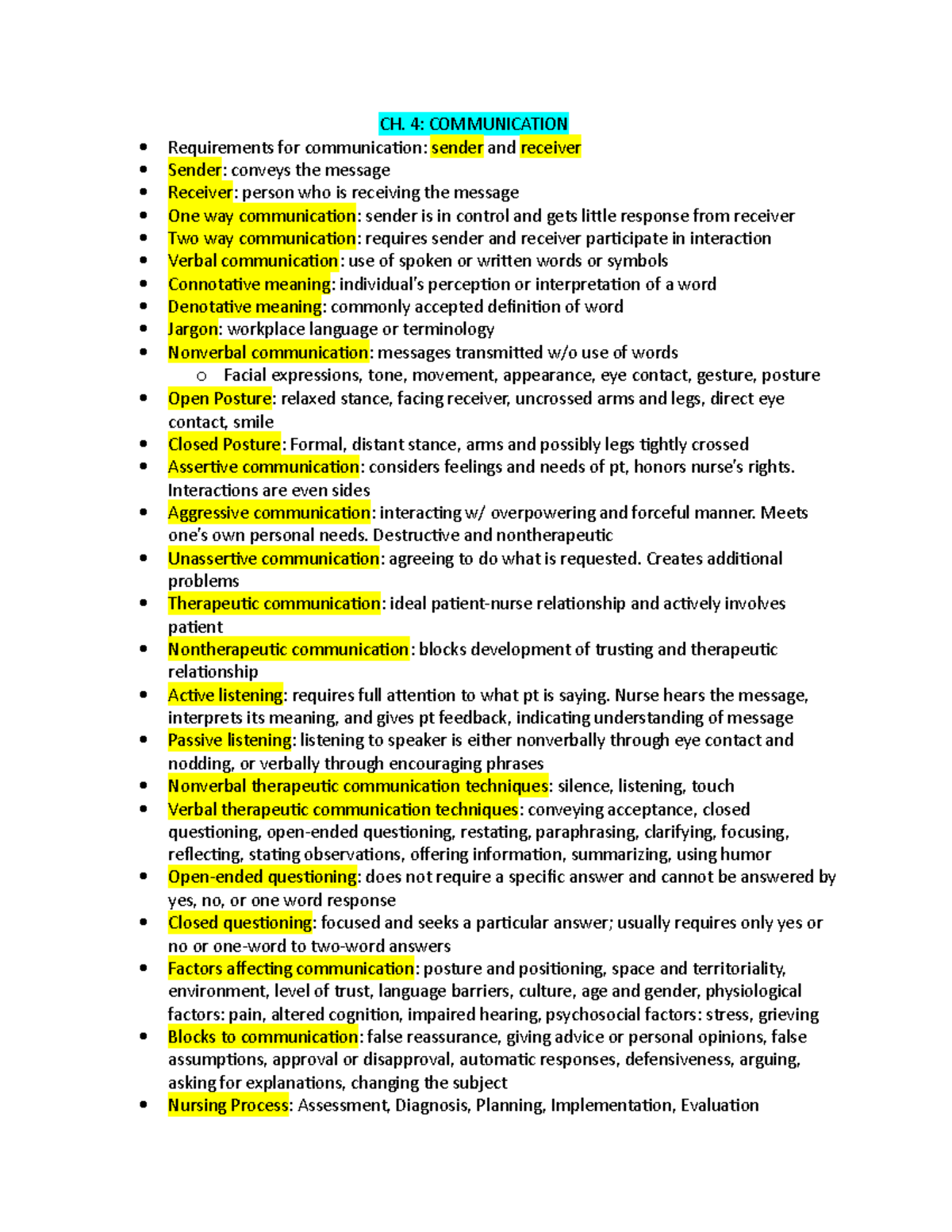 CH 4 Communication - Ch 4 - CH. 4: COMMUNICATION Requirements For ...