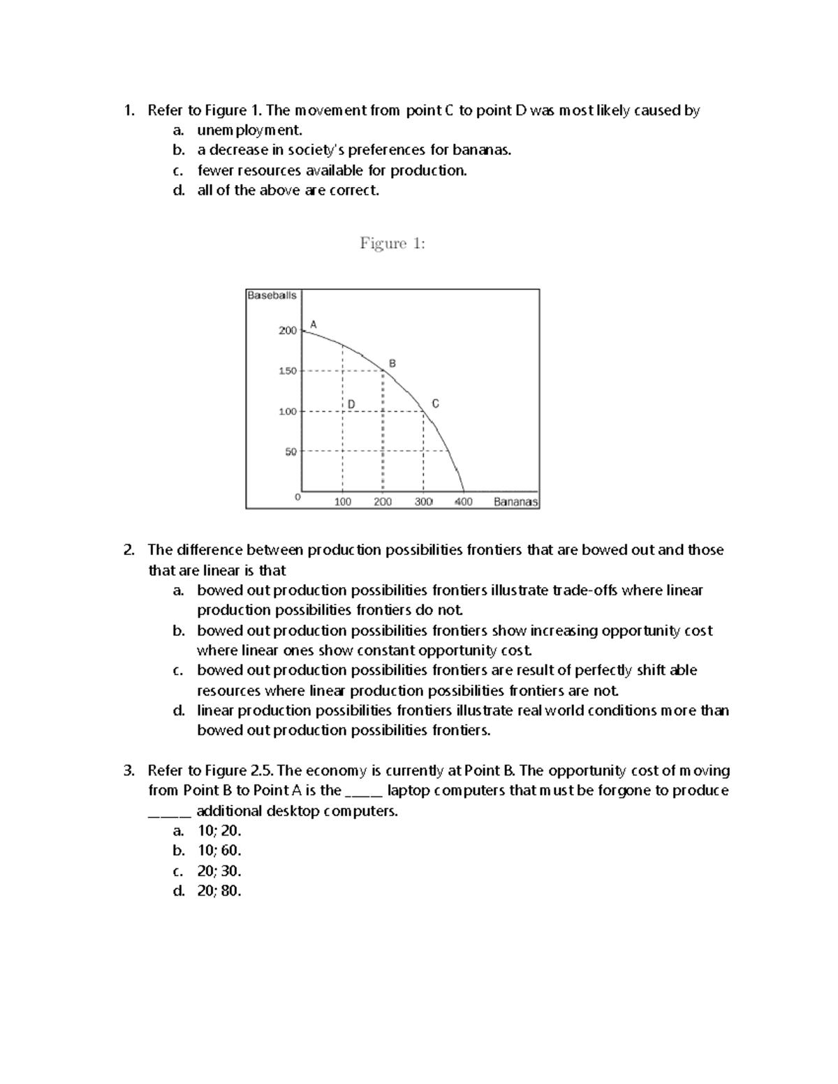 2014 Fall Final - Practice Exam - Refer to Figure 1. The movement from ...