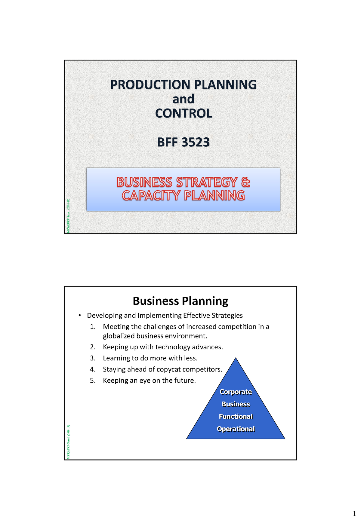 2- Business Strategy Capacity Planning (Sem 1@2018-19) - PRODUCTION ...