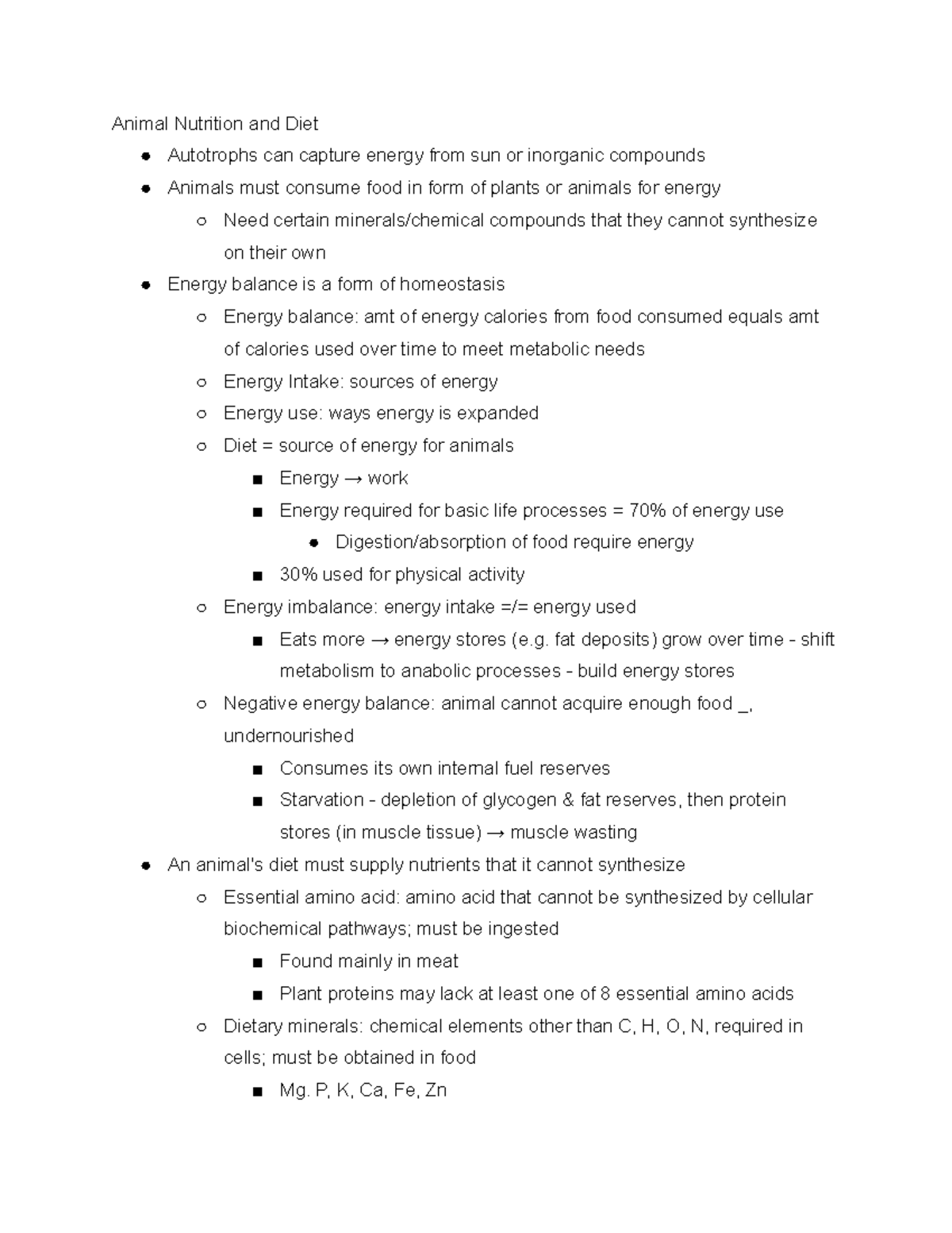 Nutrition And Diet - Studocu