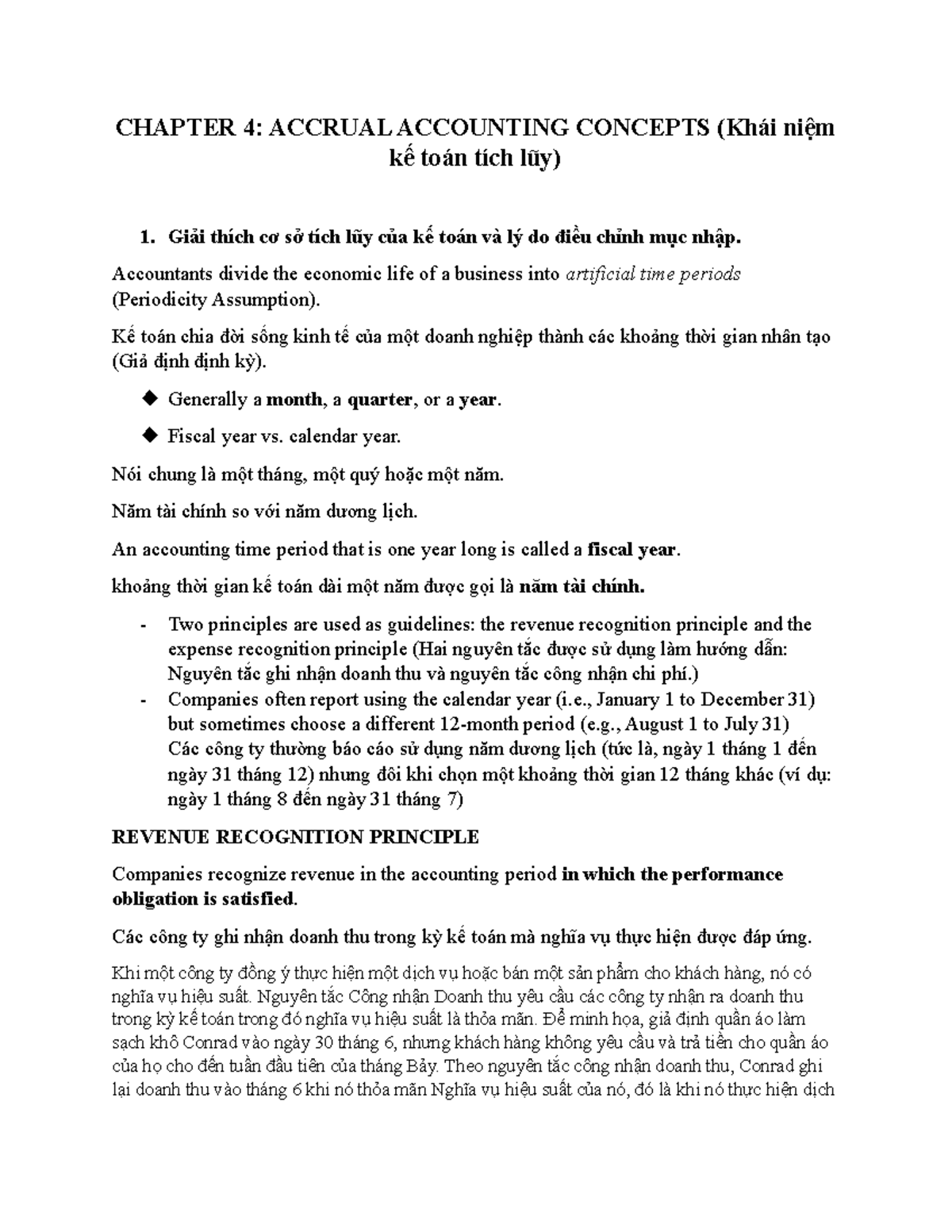 NOTE Chapter 4 - stutu - CHAPTER 4: ACCRUAL ACCOUNTING CONCEPTS (Khái ...