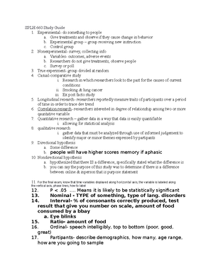 SPLH 660 Homework - Lincoln et al. study and other questions (e..g ...